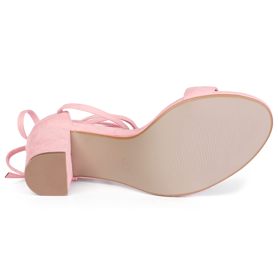 Allegra K Women's Strappy Chunky Heel Sandals with Tie-Up Detail - Perfect for Weddings, Parties & Summer Outfits
