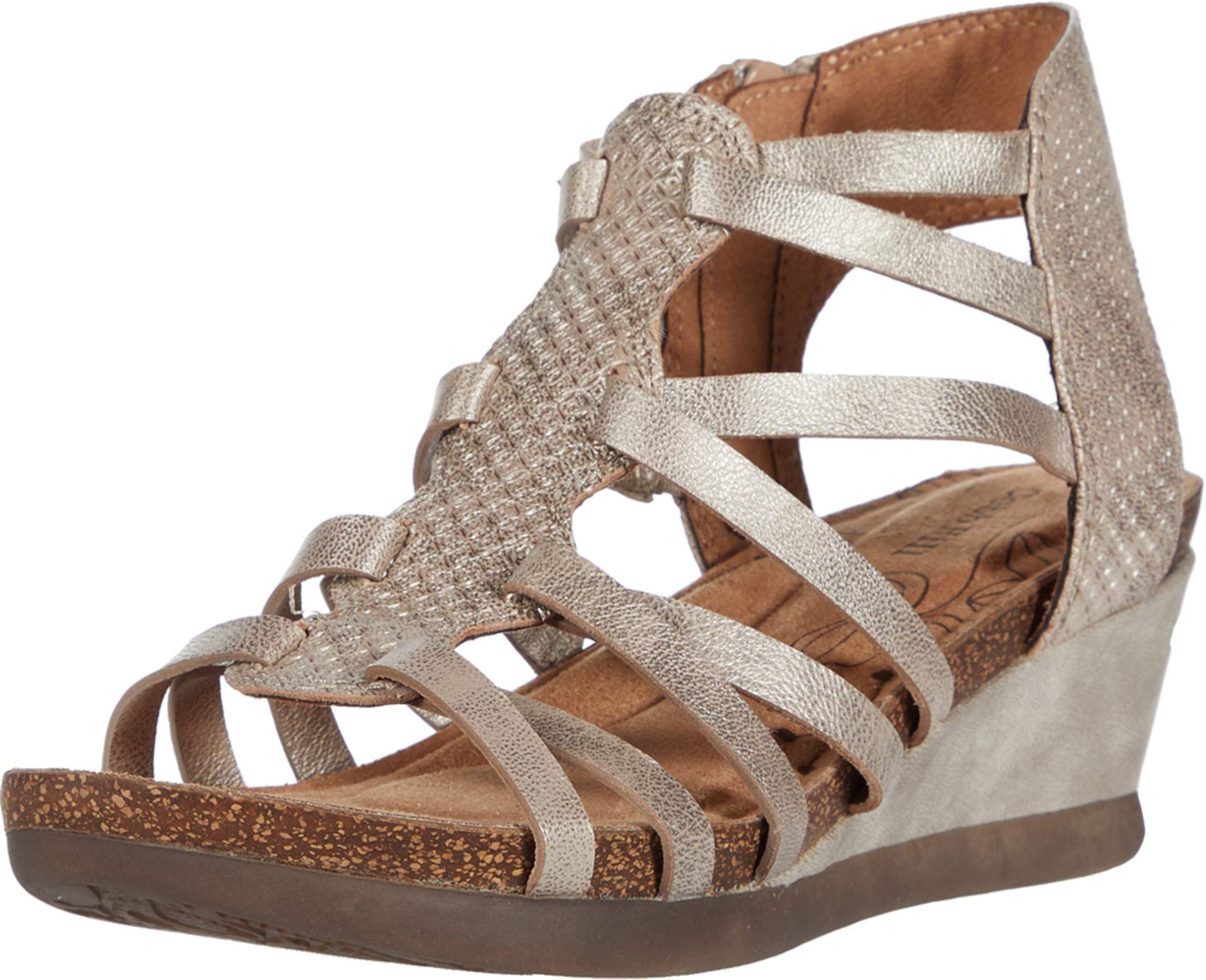 Cobb Hill Women's Shona T-Strap Wedge Sandal - Comfortable Casual Shoes for Walking, Travel & Summer Outfits