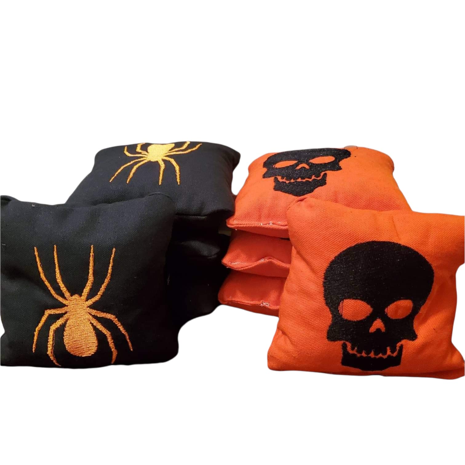 Halloween Cornhole Bags Set of 8 - Premium Bean Bags for Outdoor Yard Games, Halloween Parties, and Tailgating Events