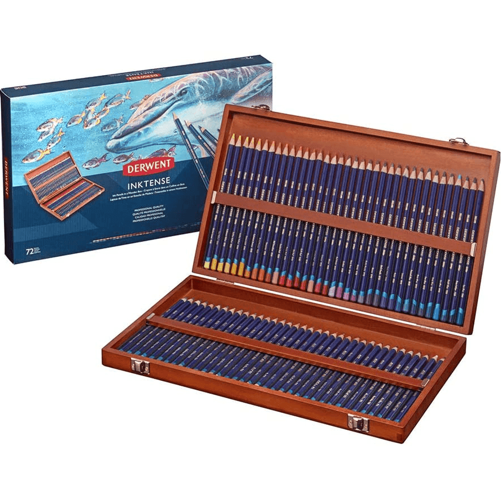 72 Derwent Inktense Watercolor Pencils Set - Professional Artist Colored Pencils for Drawing, Sketching & Painting | Mix with Water for Vibrant Effects | Perfect for Watercolor Art, Illustration & Mixed Media Projects