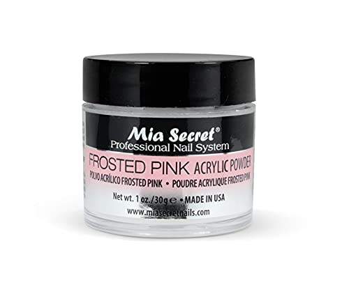 Mia Secret Frosted Pink Acrylic Powder 1oz - Professional Nail Art Dip Powder for Manicures & Pedicures, DIY Nail Extensions & Salon Quality Nails at Home