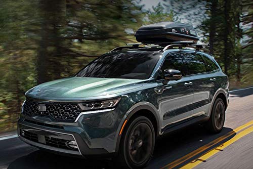2Pcs Black Lockable Roof Rail Cross Bars for KIA Sorento 2020-2021 | Heavy Duty Cargo Rack | Perfect for Camping, Road Trips & Outdoor Adventures
