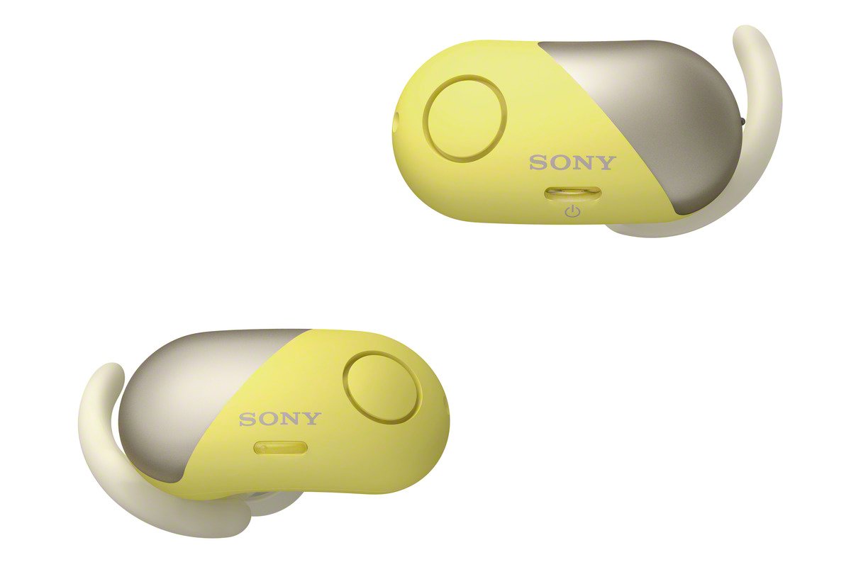 Sony WF-SP700NY Wireless Sports Earbuds - IPX4 Waterproof, Bluetooth 5.0, Secure Fit for Running, Gym & Outdoor Activities (Yellow)