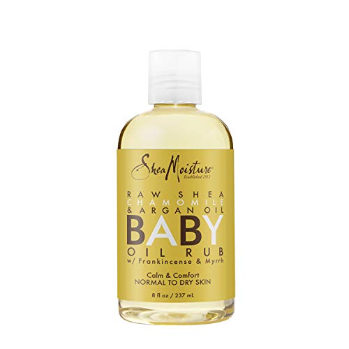 Shea Moisture Raw Shea Butter Baby Oil Rub - Organic & Natural Baby Massage Oil for Sensitive Skin - Perfect for Newborns, Infants & Toddlers - Use for Baby Massage, Dry Skin Relief & Relaxation Before Bedtime