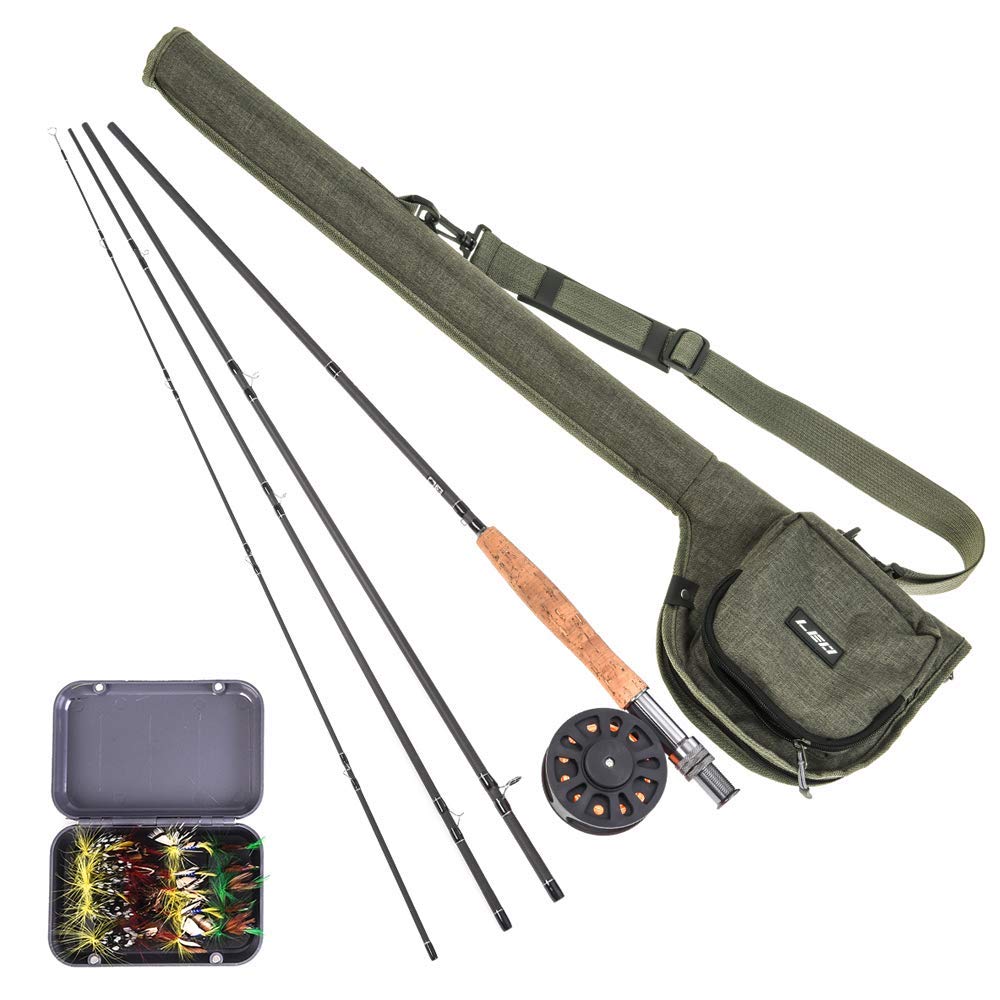 Lixada Durable Canvas Fly Fishing Rod Case - Portable Fishing Tackle Storage Bag for Fly Rods & Reels - Perfect for Travel, Hiking, and Outdoor Fishing Trips