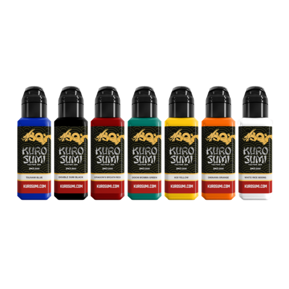 Kuro Sumi Master Set - Professional Tattoo Ink Kit for Artists - Perfect for Tattooing, Body Art & Permanent Makeup