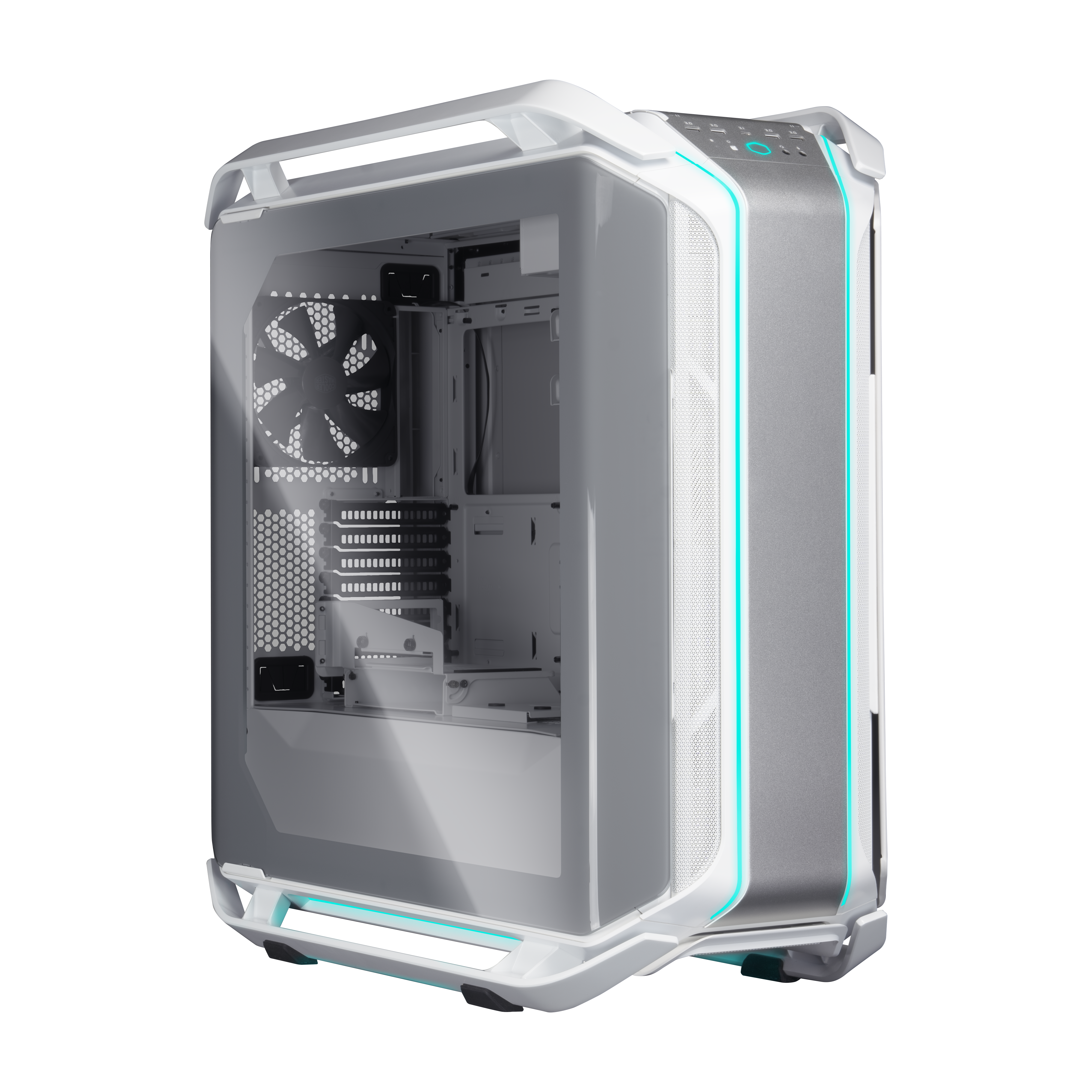 Cooler Master COSMOS C700M White ATX Full Tower PC Case with Tempered Glass - High Airflow Gaming Computer Case for Custom Builds & Water Cooling Systems