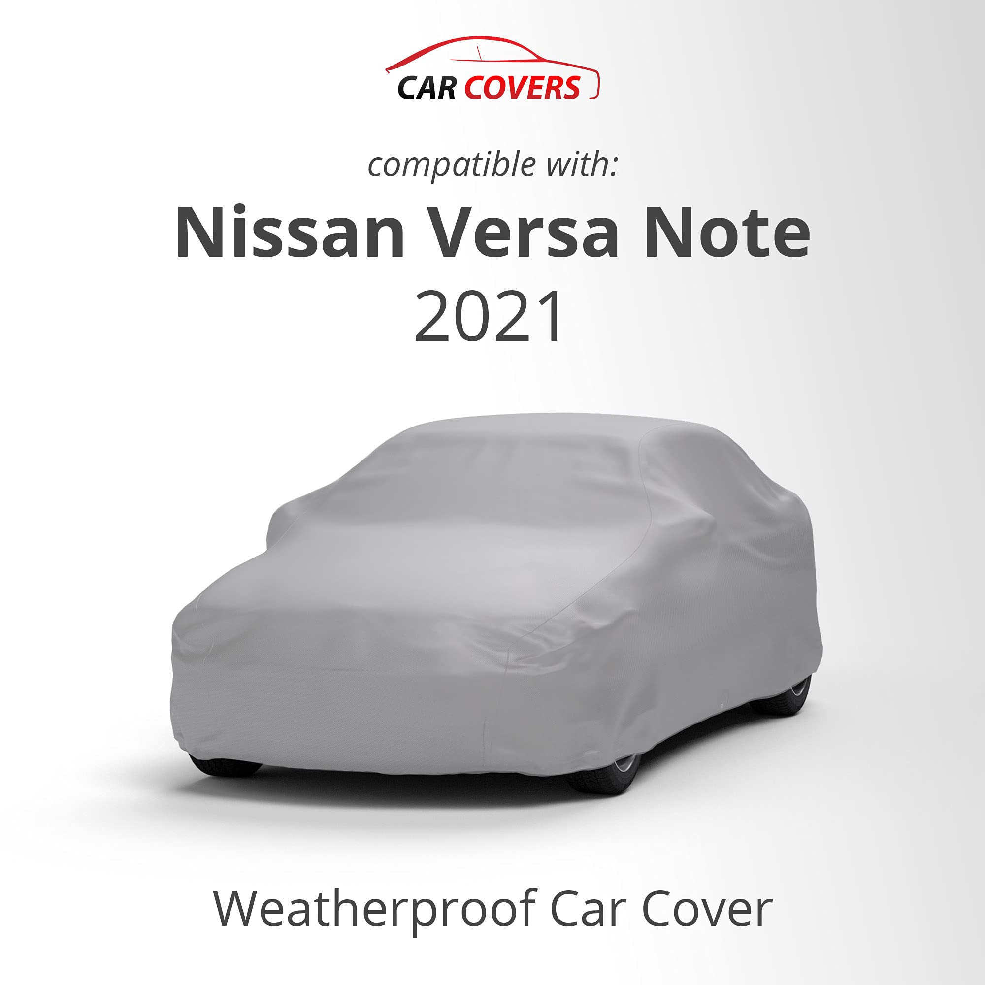 Weatherproof Car Cover for Nissan 2021 Versa Note - Outdoor All-Weather Protection with Anti-Theft Cable Lock | Durable Car Accessories for Rain, Snow, and Sun Protection | Perfect for Parking, Travel, and Long-Term Storage