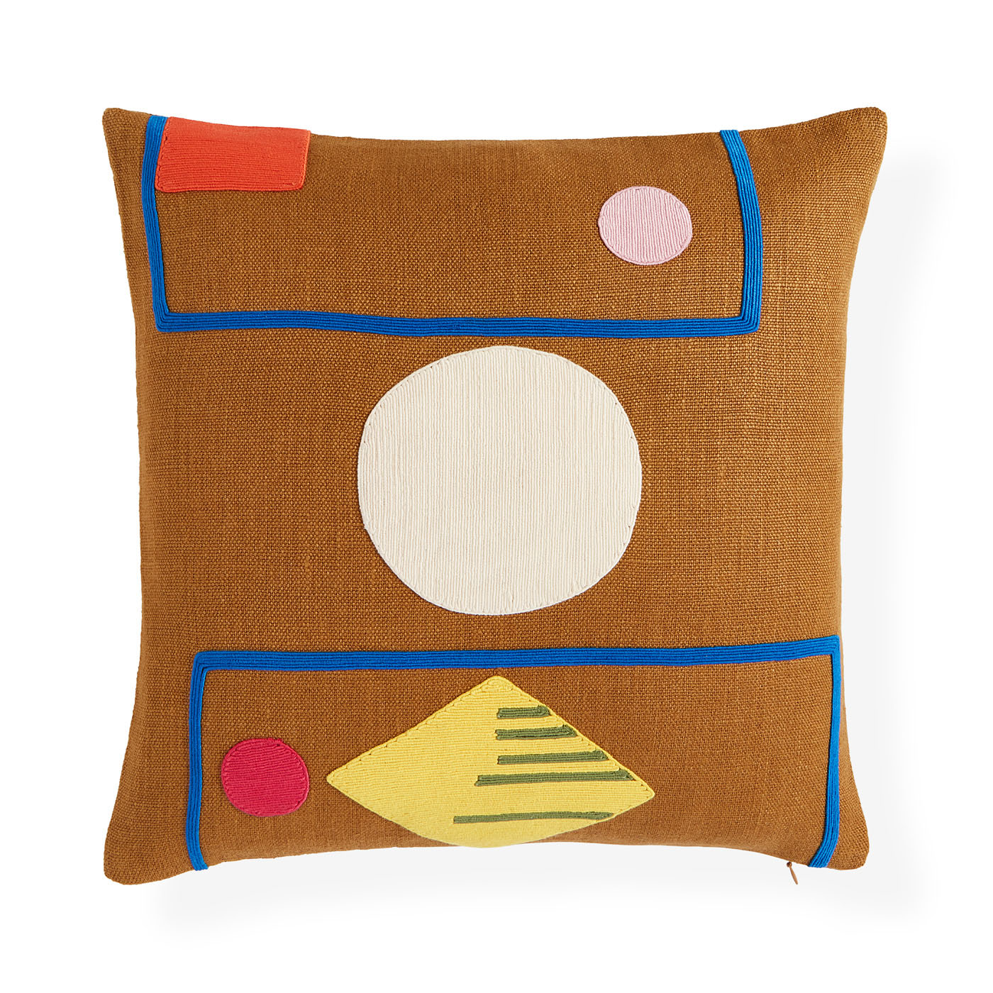 Monterey Shapes Pillow - Soft & Comfortable Geometric Cushion for Kids & Adults - Perfect for Nursery, Bedroom, Sofa & Travel