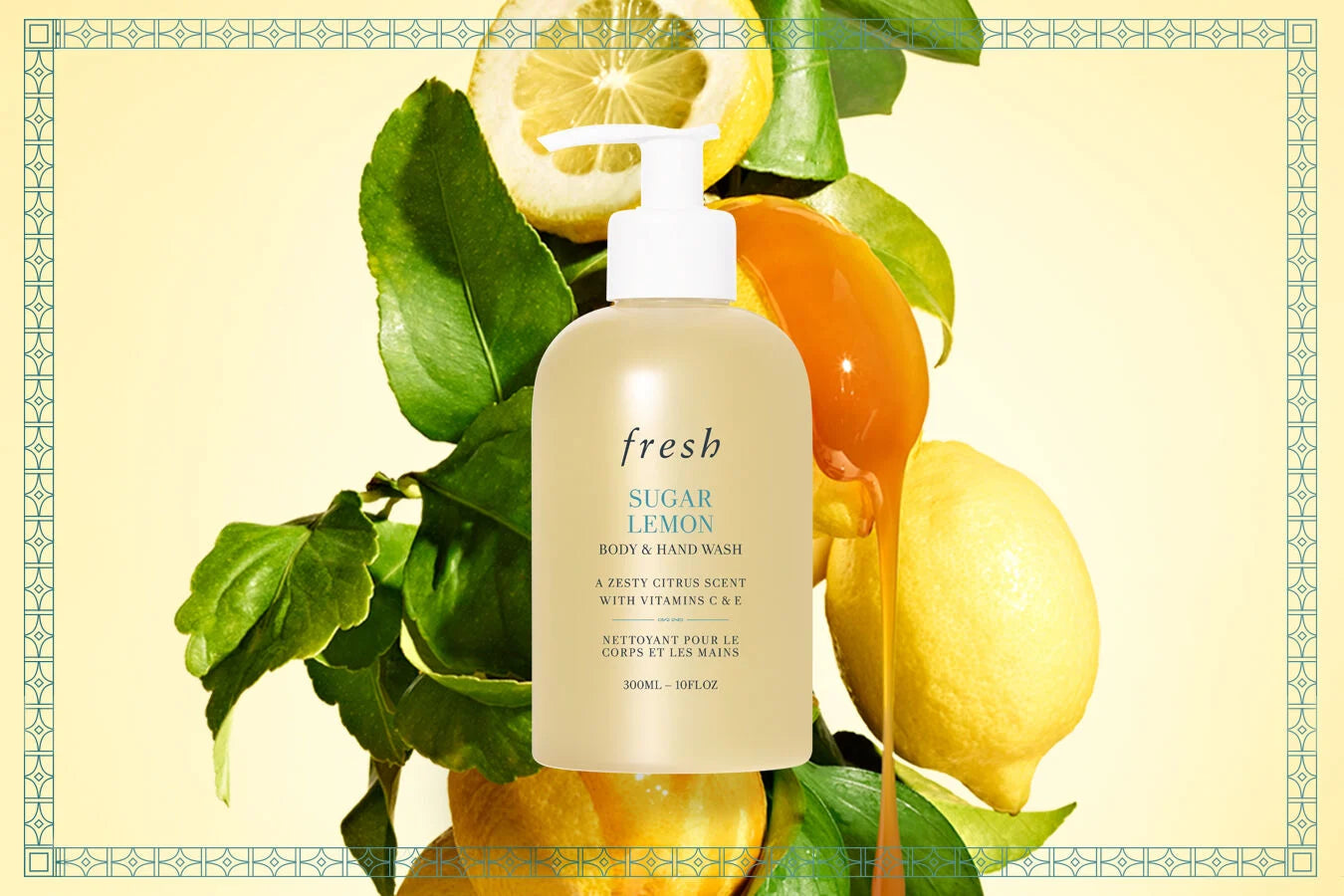 Fresh Sugar Lemon Body Wash - Hydrating & Refreshing Shower Gel for Soft Skin - Perfect for Daily Use & Relaxing Bath Time
