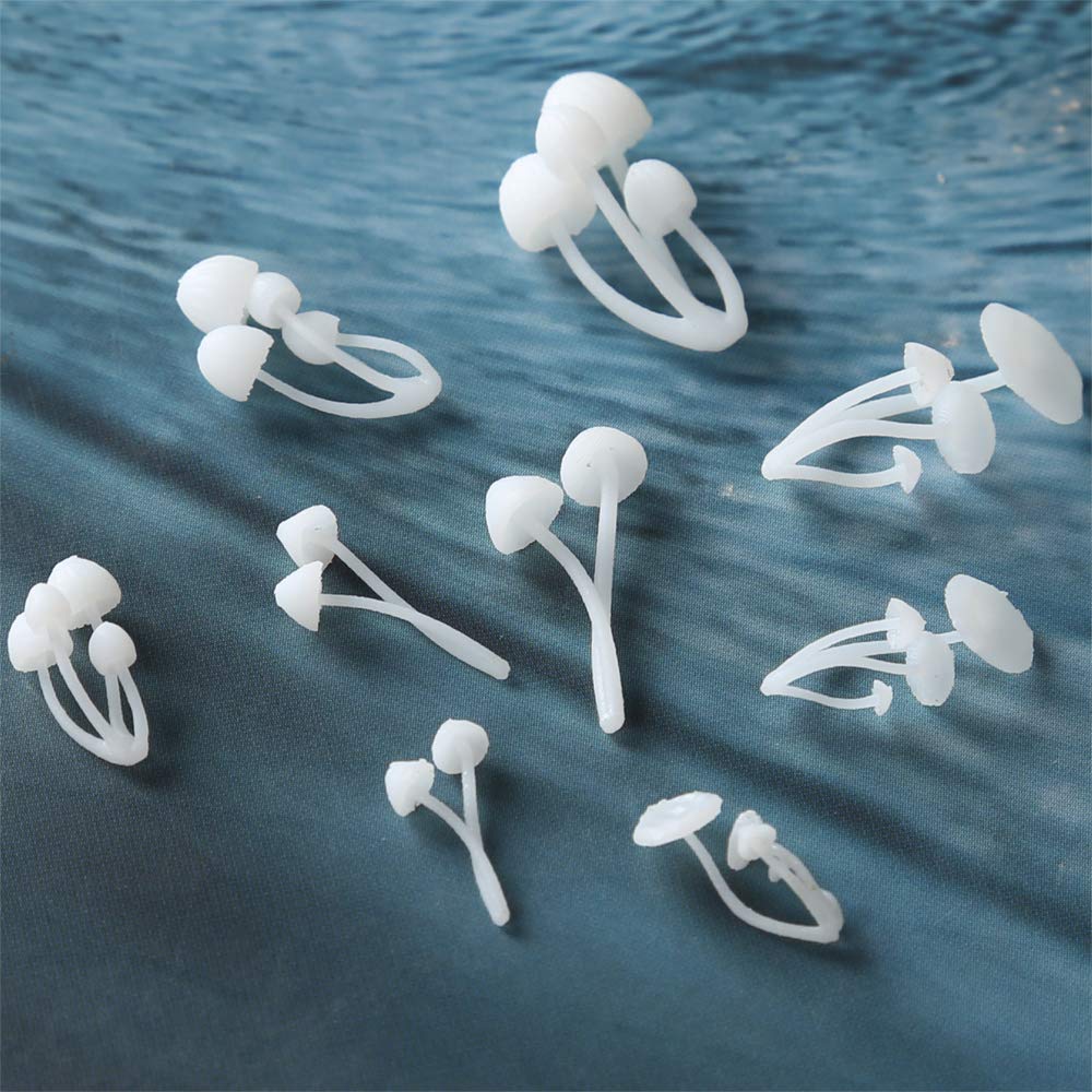 9-Piece Plastic Mini Mushroom Charms - Handmade Resin Mushroom Decor for Jewelry Making, DIY Crafts, and Resin Art Filler - Perfect for Necklaces, Earrings, Keychains & Home Decor