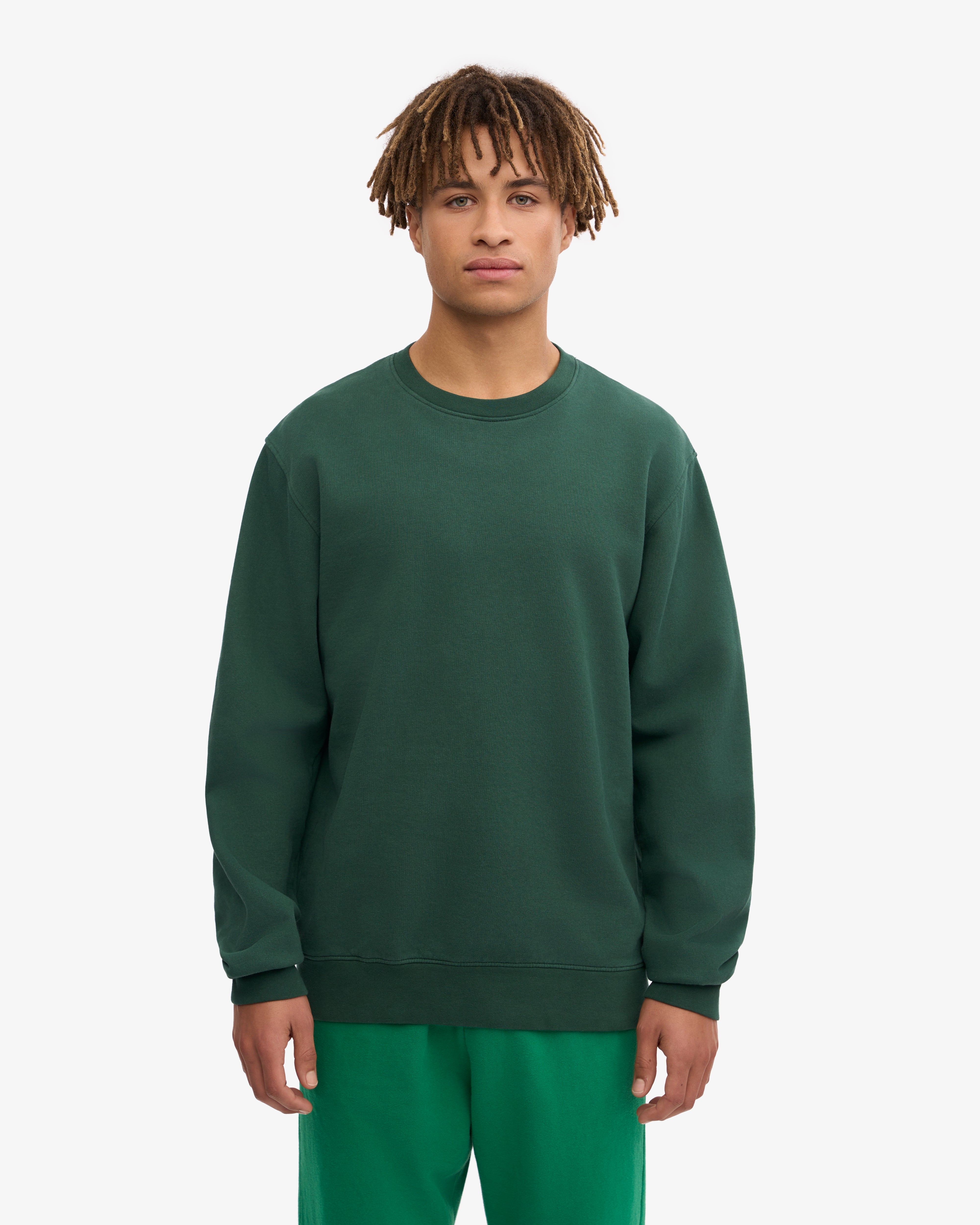 Classic Organic Cotton Crew Neck T-Shirt for Men - Soft Emerald Green - Perfect for Casual Wear, Gym & Everyday Outfits