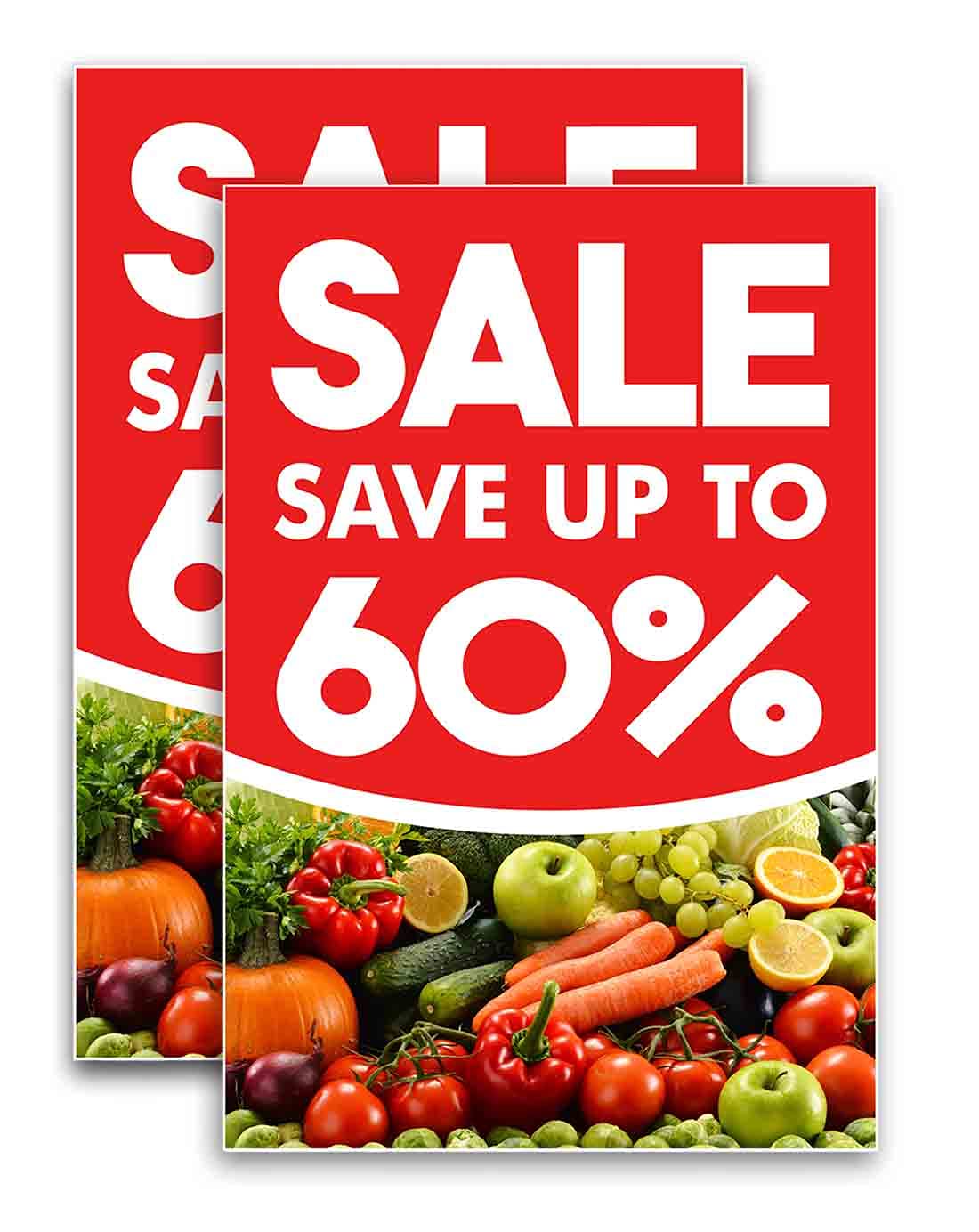 24x36 Vinyl Decal Pack of 2 - Grocery Store Decor