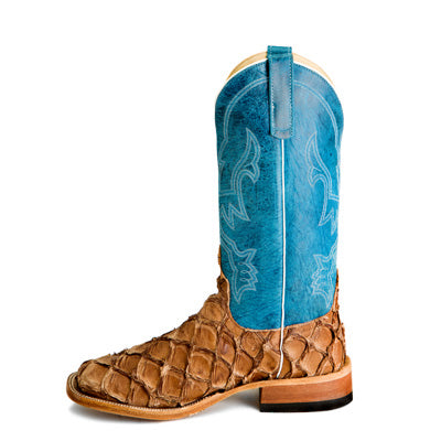 Anderson Bean Men's Cigar Matte Bass Blue Cowboy Boots - Premium Leather Western Boots for Men | Perfect for Rodeo, Country Dancing & Casual Wear