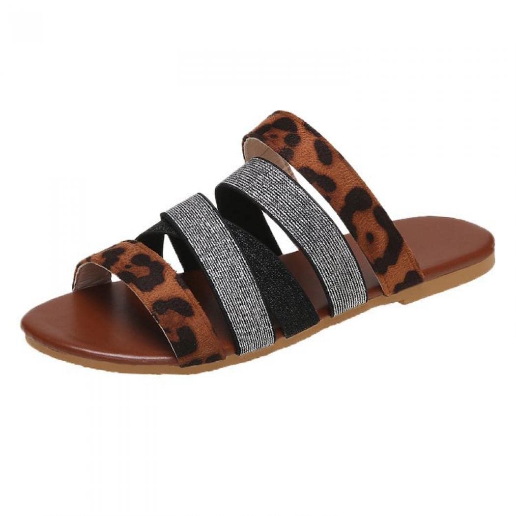 Women's Comfortable Slip-On Sandals Slides - Open Toe Flat Cork Shoes for Casual Wear, Indoor & Outdoor Use - Perfect for Beach, Pool, and Summer Vacation