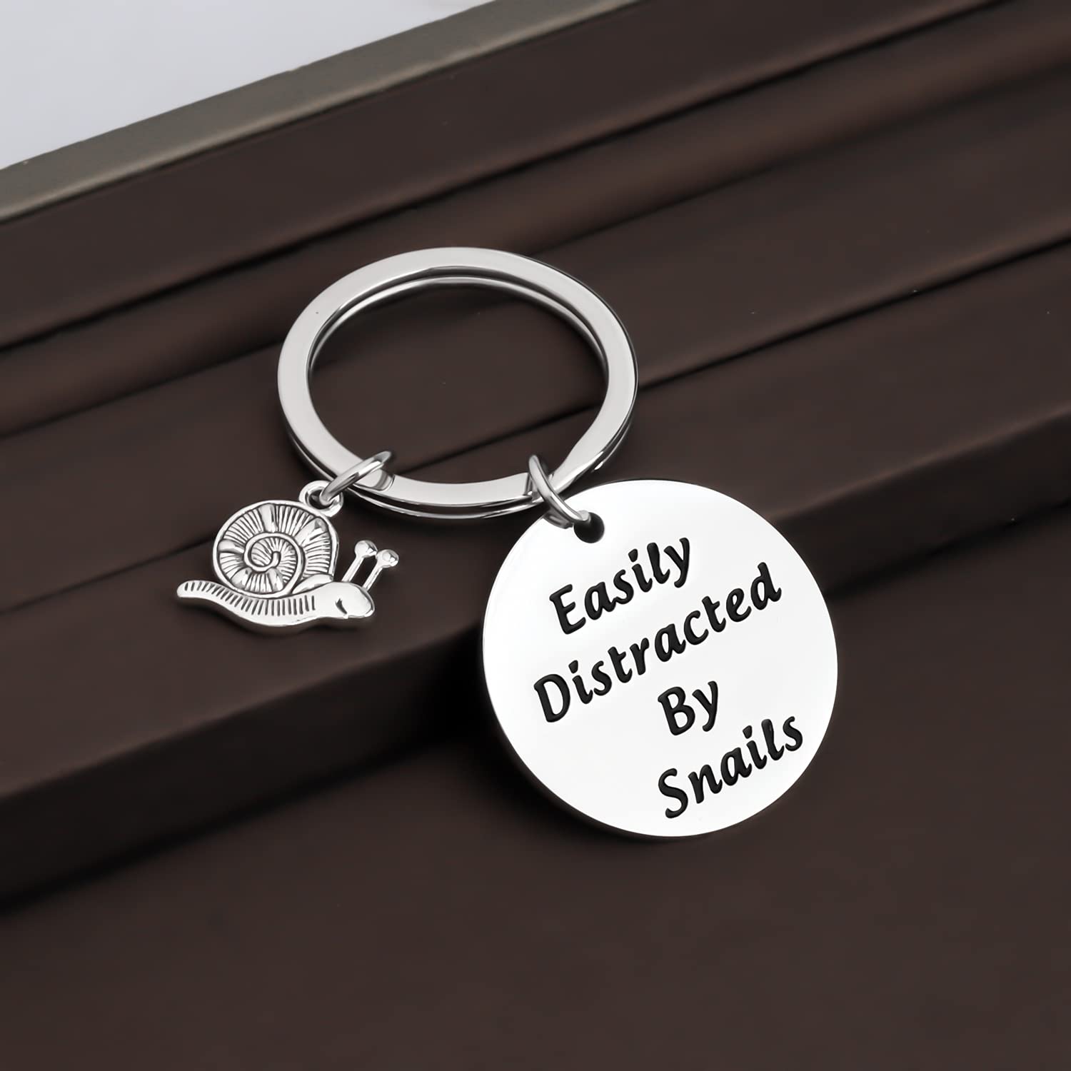 CHOORO Snail Jewelry Keychain - Unique Slow Down Gift for Snail Lovers, Fun Distraction Relief Charm - Perfect for Backpacks, Gifts & Everyday Carry