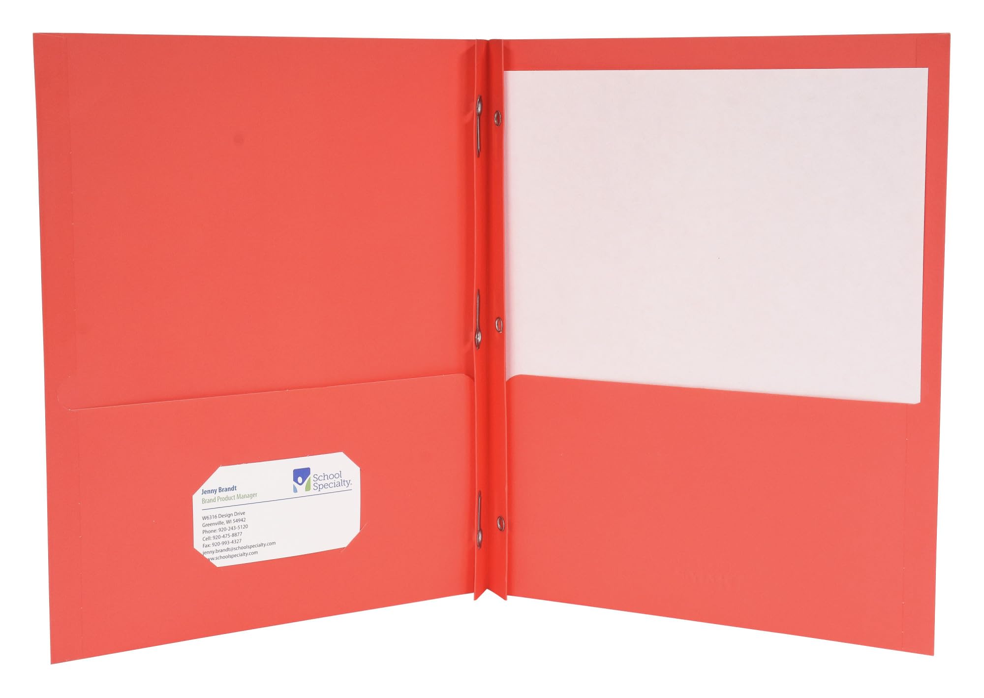 School Smart 2-Pocket Folders with Fasteners - Red, Pack of 25 | Durable Plastic Folders for Classroom Organization, Homework & Document Storage | Perfect for Students, Teachers & Office Use