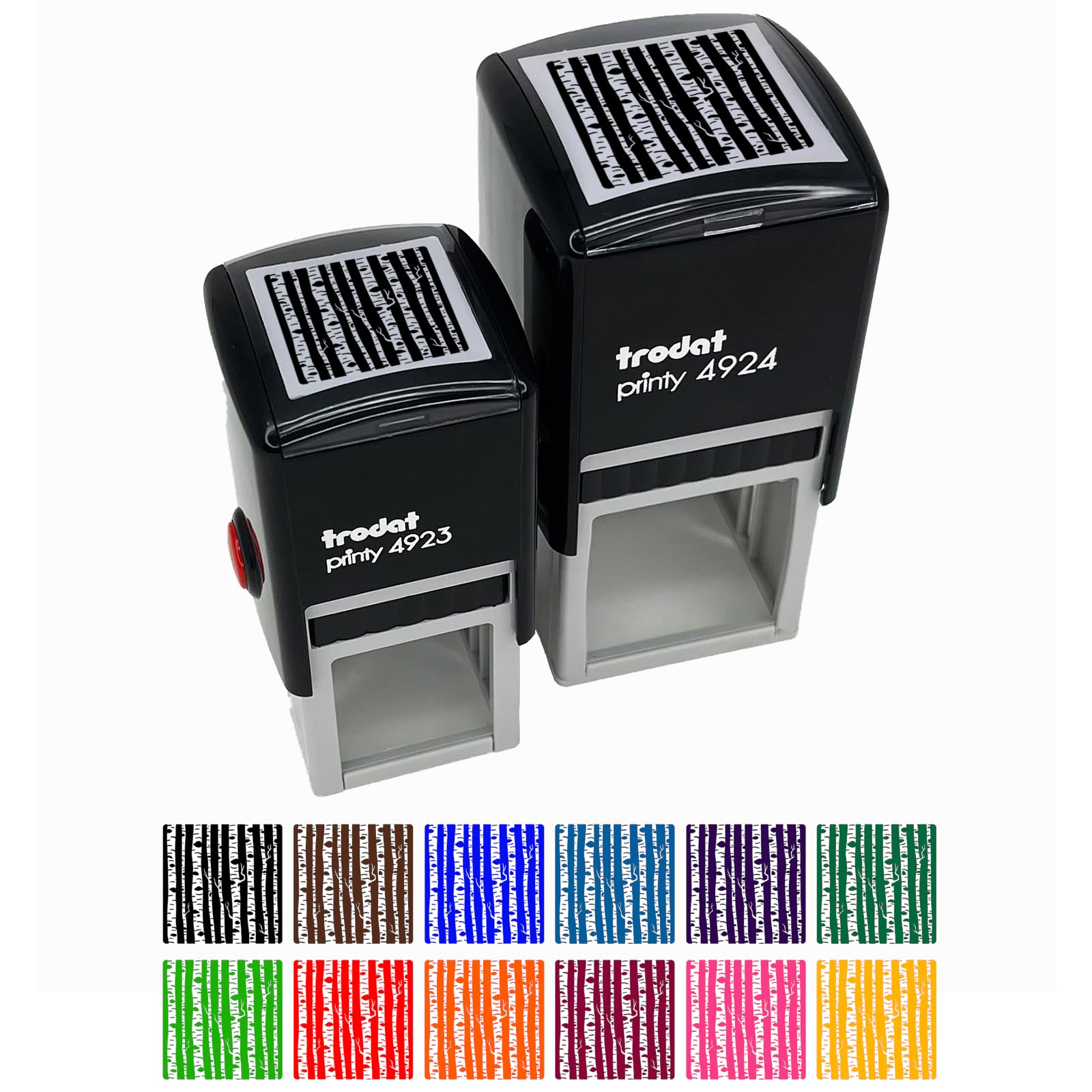 1 Inch Small Birch Wood Self-Inking Rubber Stamp with Red Ink - Perfect for Scrapbooking, Card Making & DIY Crafts