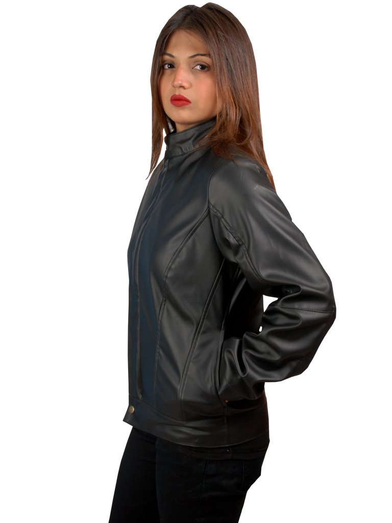 Gal Gadot Inspired Genuine Leather Black Jacket for Women - Stylish Outerwear for Casual & Evening Wear