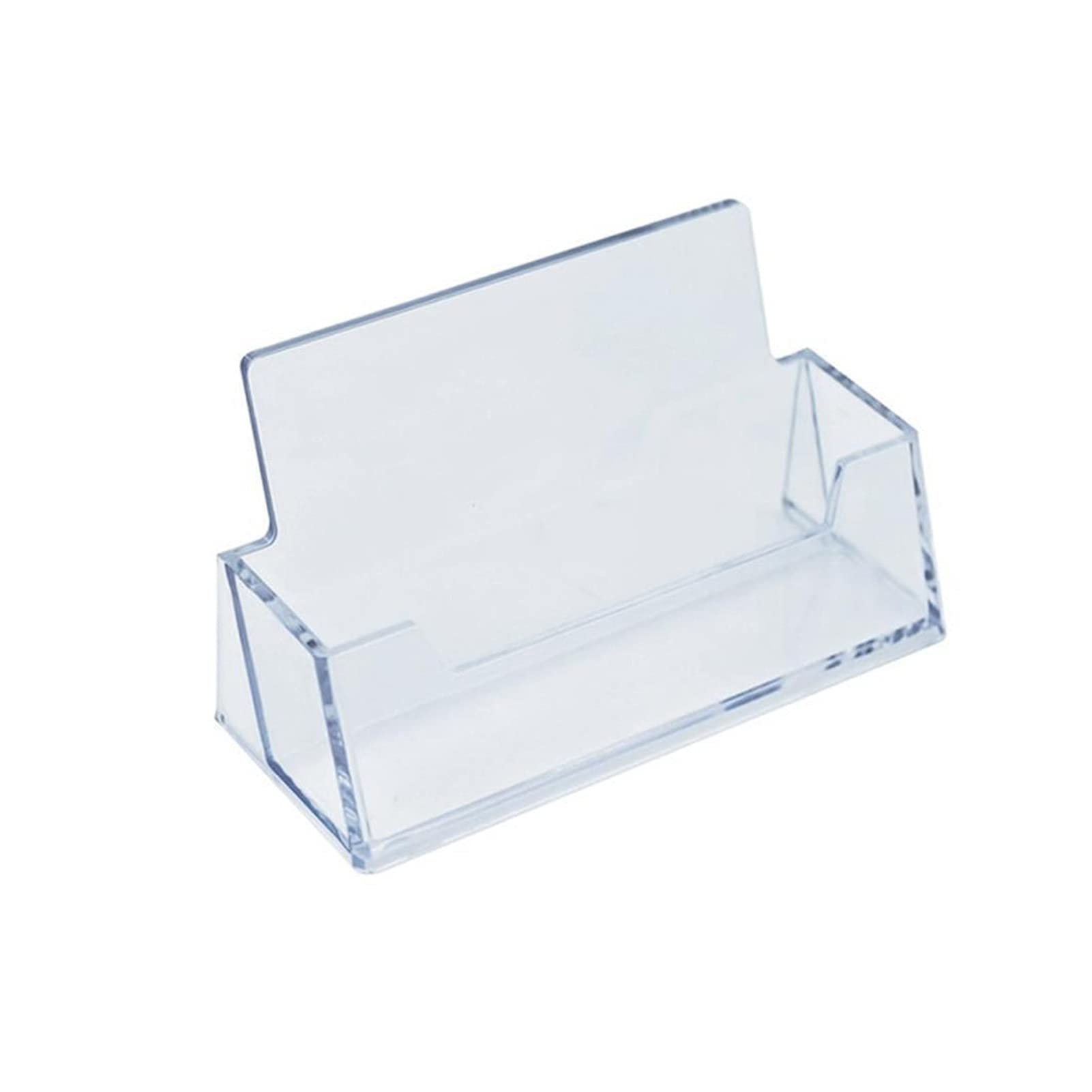 Premium Acrylic Business Card Holder - Clear Plastic Desktop Organizer for Business Cards, Credit Cards & Office Supplies | Perfect for Desk, Reception & Professional Meetings