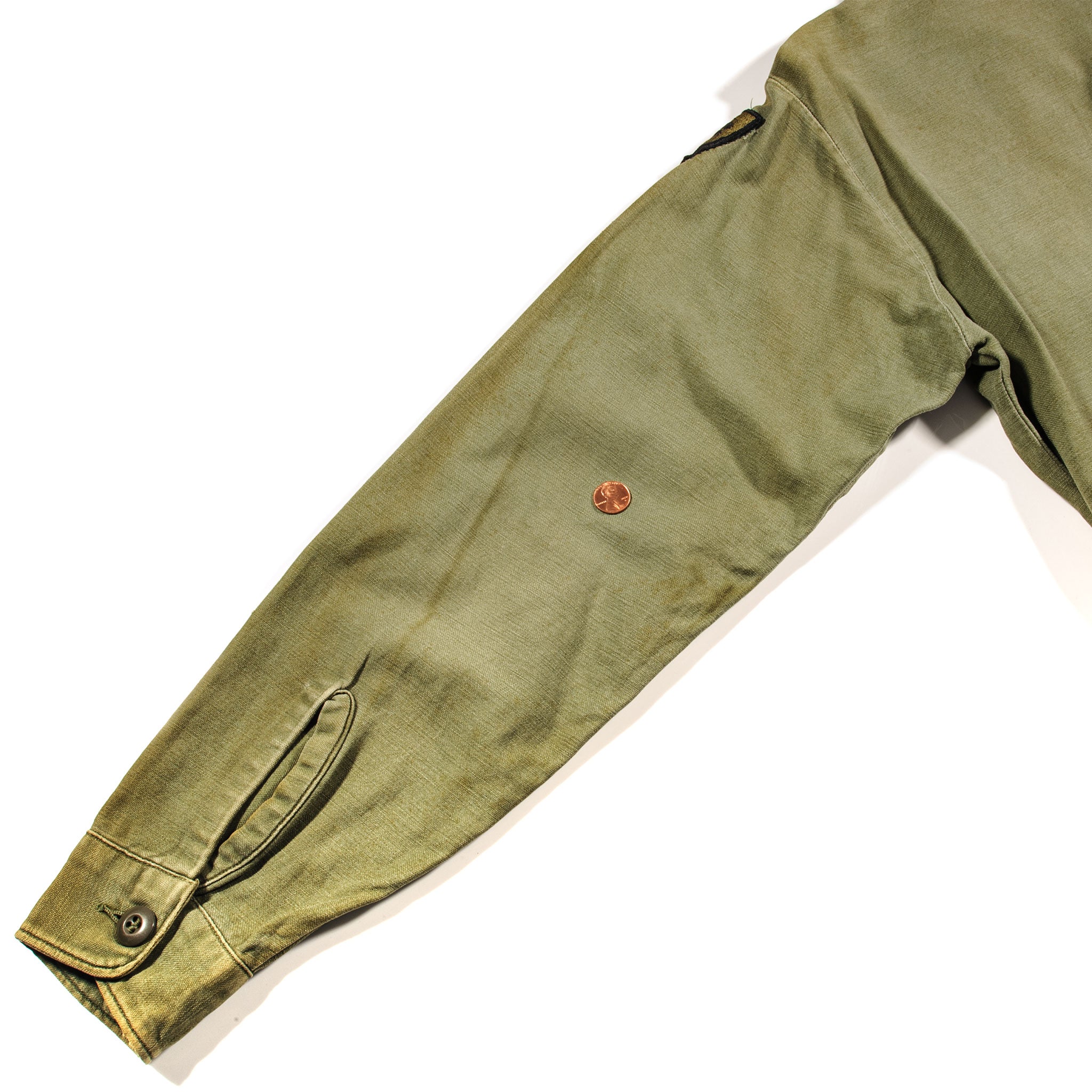 Vintage 1967 US Army Utility Shirt P64 with South Carolina National Guard Old Ninety Six Manager Patch - Authentic Military Surplus for Collectors & Reenactments