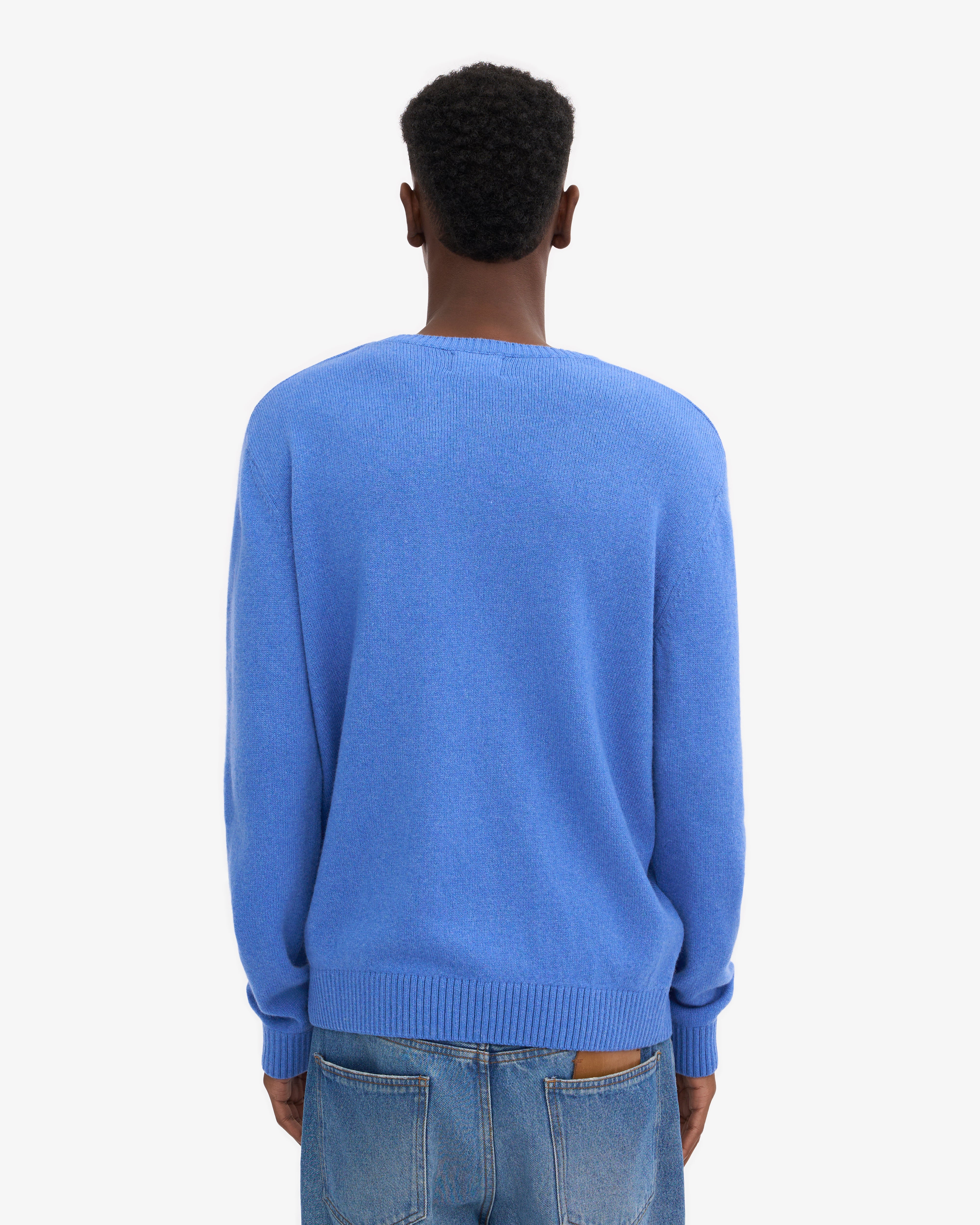 Classic Merino Wool Crew Neck Sweater for Men - Soft & Warm Pacific Blue Pullover - Perfect for Winter, Outdoor Activities & Casual Wear