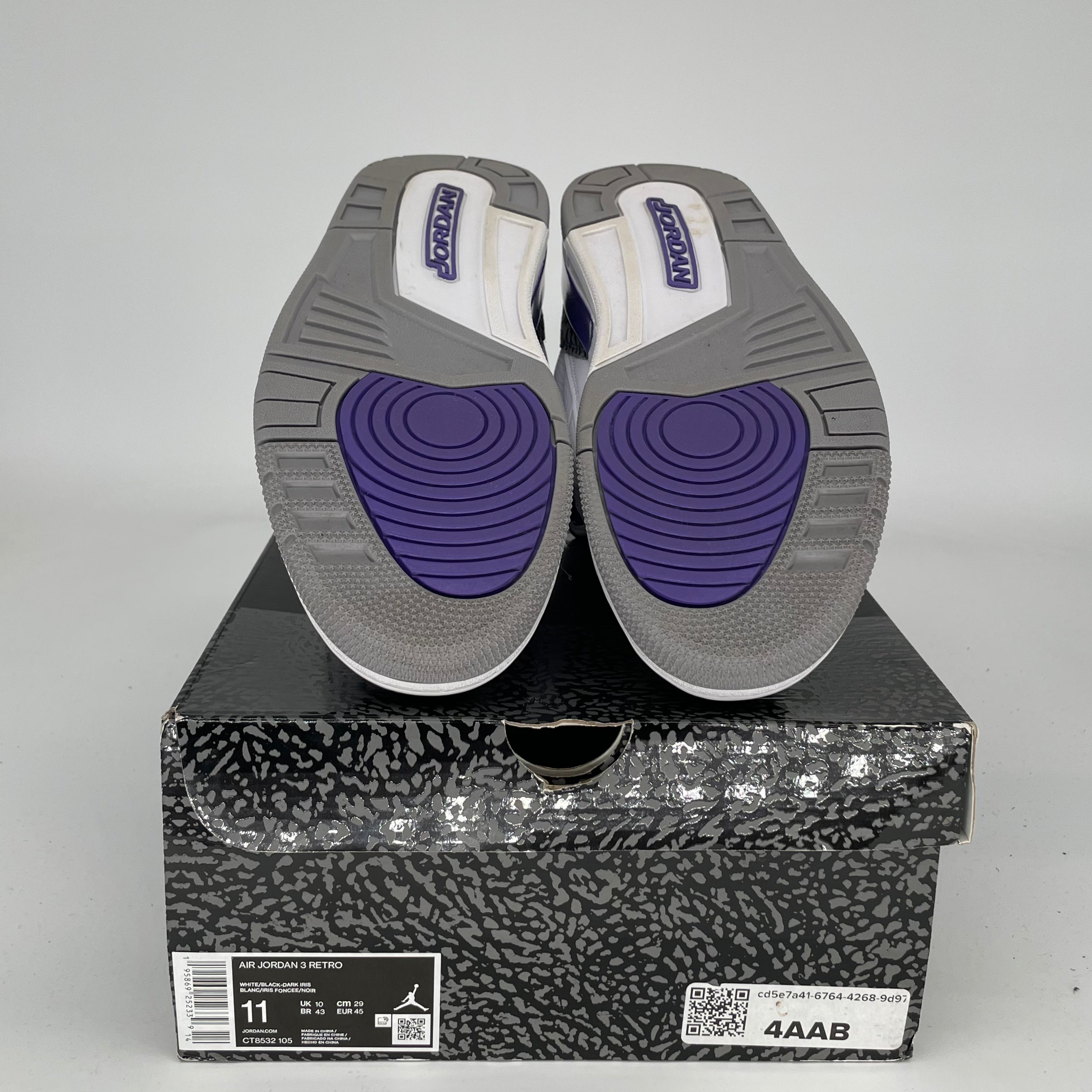 AIR JORDAN 3 DARK IRIS Men's Basketball Shoes Size 11 - CT8532 105 | Retro Sneakers for Running, Gym & Streetwear Fashion