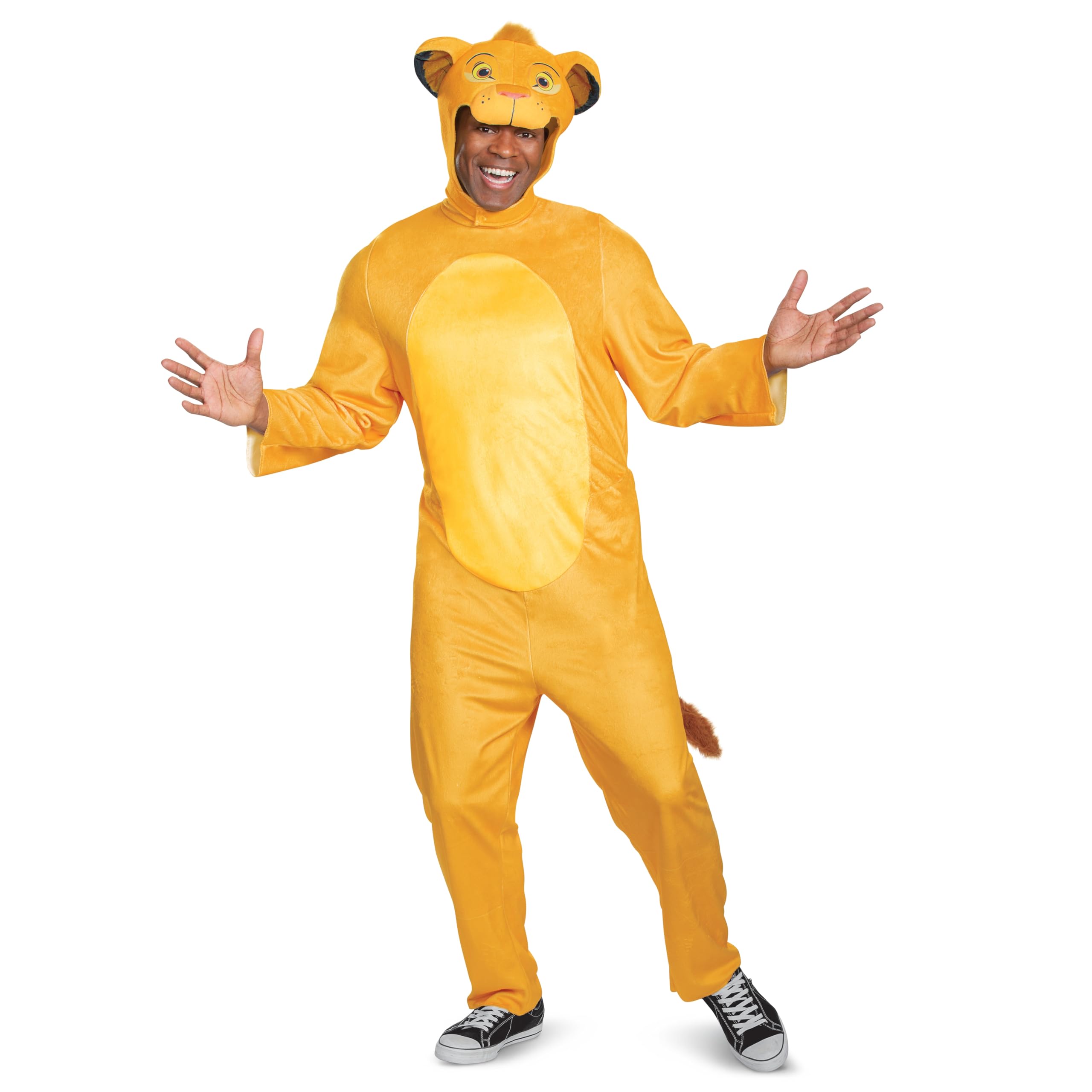 Disguise Men's Simba Adult Lion King Jumpsuit Costume - Perfect for Halloween, Cosplay, and Themed Parties