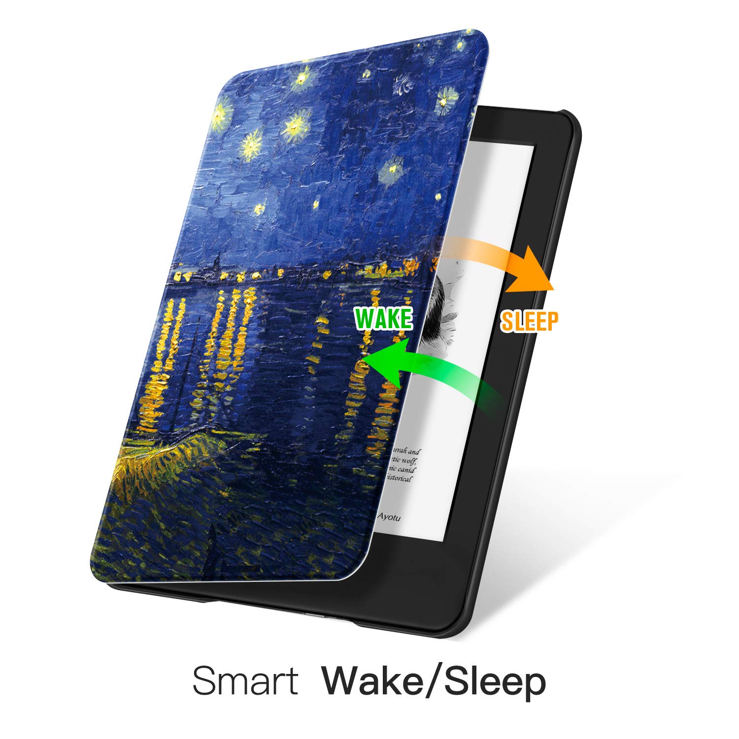 Premium PU Leather Case for Kindle 10th Generation (2019 Release) - Auto Wake/Sleep Cover Compatible with Amazon Kindle 2019 - Starry Night Design - Perfect for Reading, Travel & Daily Protection (Not Fit Kindle 2022/Paperwhite/Oasis)