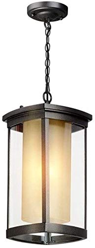 Vintage Waterproof Aluminum Outdoor Ceiling Pendant Lamp - E27 Glass Hanging Chandelier for Hallway, Bedroom, Living Room, Porch, Balcony, Garden, Patio & Courtyard - Perfect for Vintage Home Decor & Outdoor Lighting