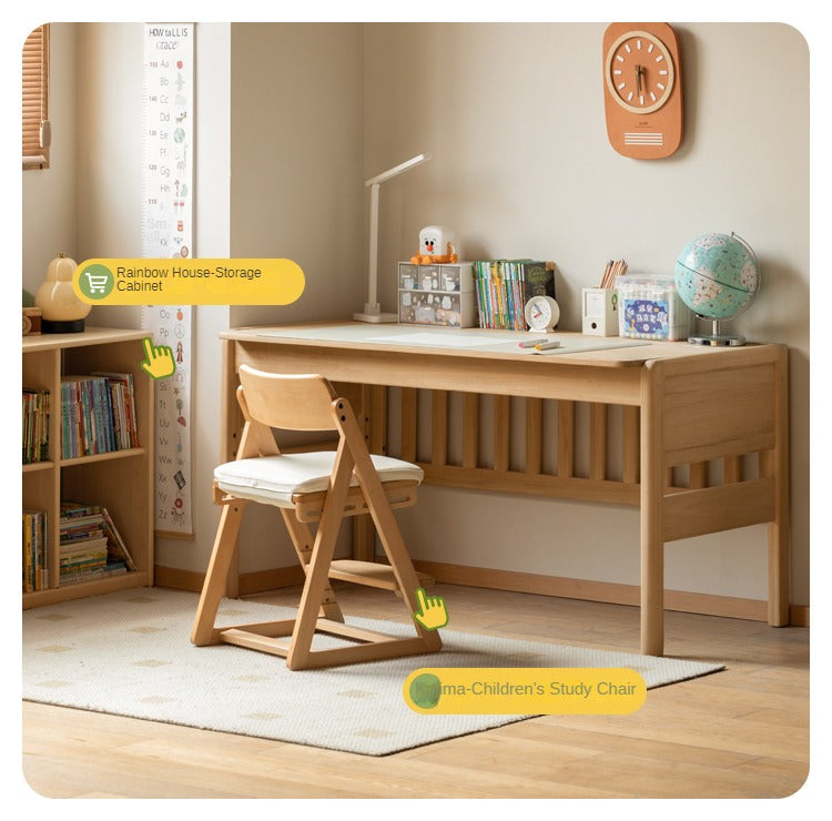 Solid Wood Poplar Kids Bed with Guardrail - Safe & Sturdy Toddler Bed for Nursery, Bedroom, or Playroom