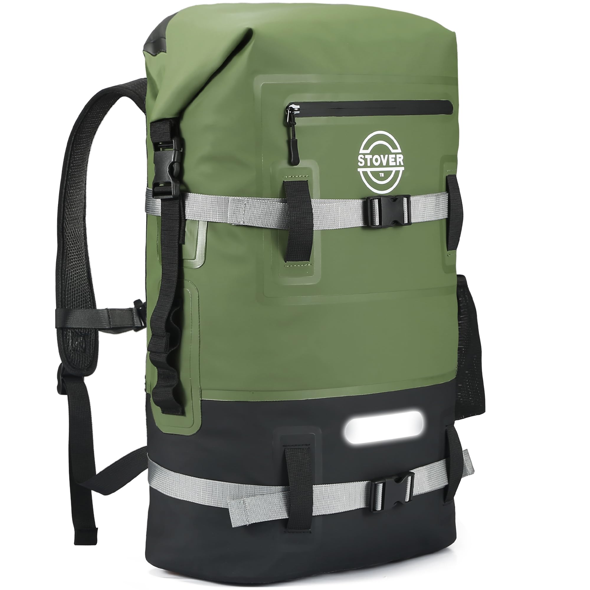 **STOVER 5L/10L/25L/30L/40L/55L Waterproof Dry Backpack – Heavy-Duty Roll Top Floating Dry Bag for Kayaking, Hiking, Camping, Fishing, Beach & Outdoor Adventures – Ideal for Travel, Motorcycles & Water Sports (Green)**