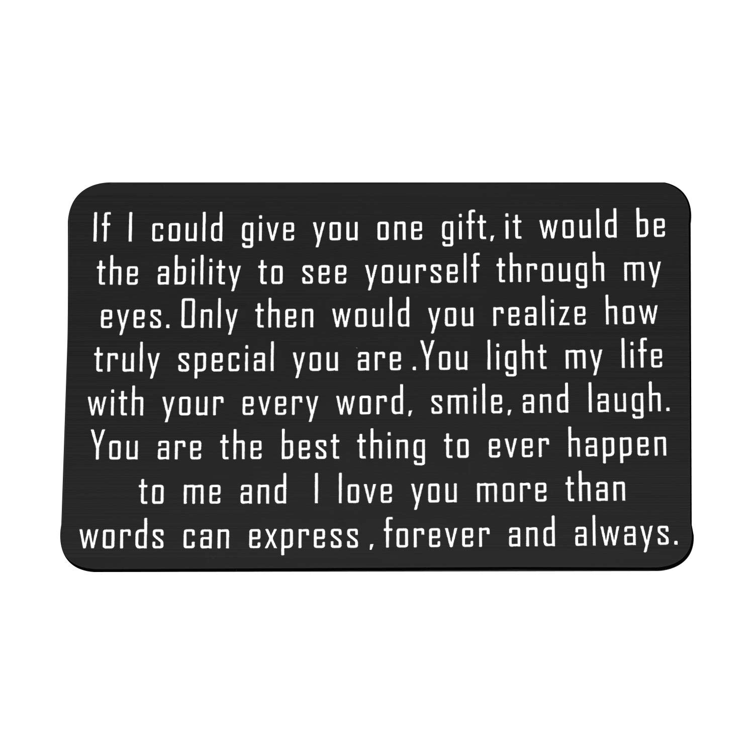 Personalized Engraved Wallet Insert - Unique Boyfriend Birthday Gift, Graduation Card, Deployment Gift, Father's Day Present for Him - Perfect for Military, Travel & Everyday Use