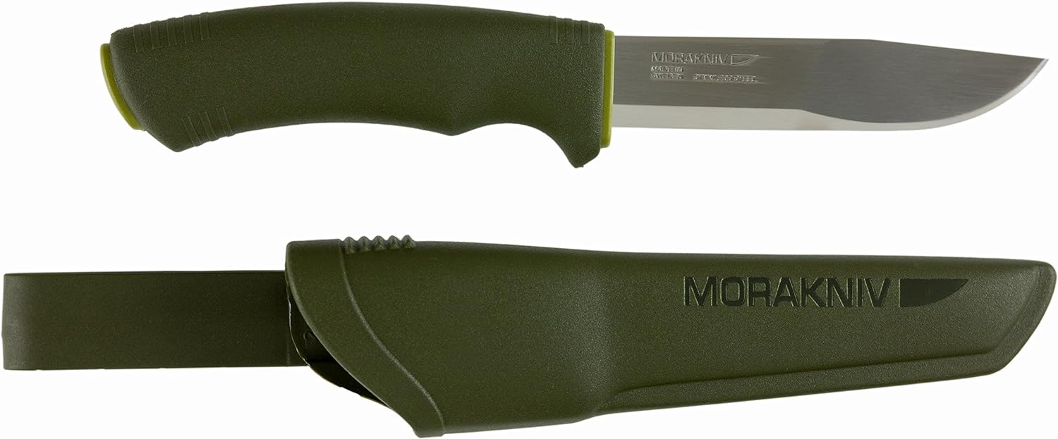 Bushcraft Survival Knife - High Carbon Steel Camping Knife with Sheath for Outdoor Adventures, Hunting, Hiking & Wilderness Survival