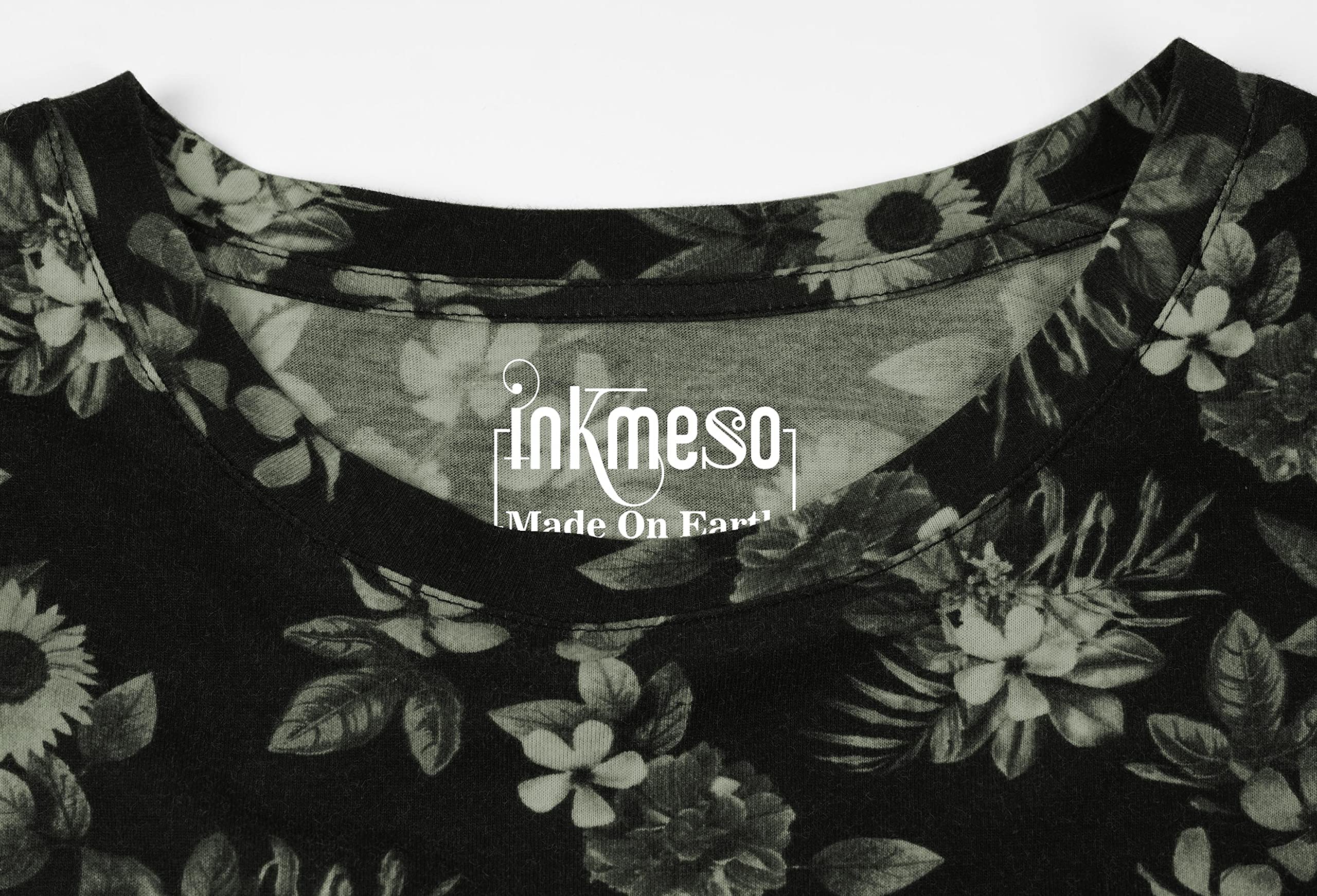 Inkmeso Men's Half Sleeve Loose Fit Printed Casual T-Shirt | Beach Holiday Wear | Summer Outing, Street Style & Vacation Essential