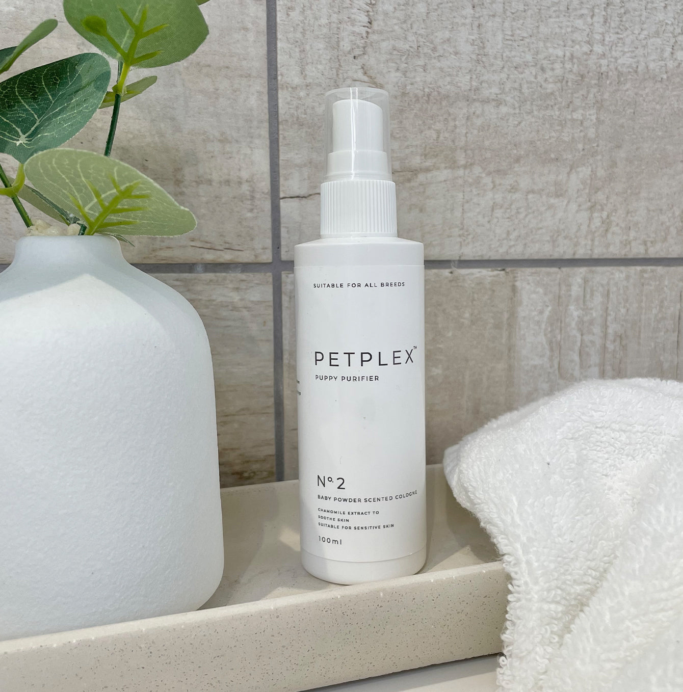 PetPlex No. 2 Puppy Purifier Cologne 100ml - Gentle Dog Cologne Spray for Puppies & Small Dogs | Odor Eliminator & Fresh Scent | Perfect for Grooming, Training & Daily Use