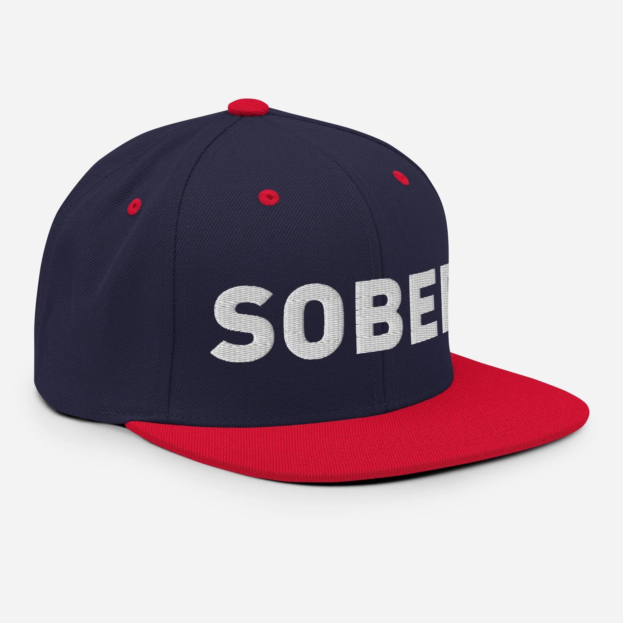 SOBER Embroidered Snapback Hat - Adjustable Dad Hat for Men & Women - Stylish Baseball Cap for Casual Wear, Sports & Outdoor Activities