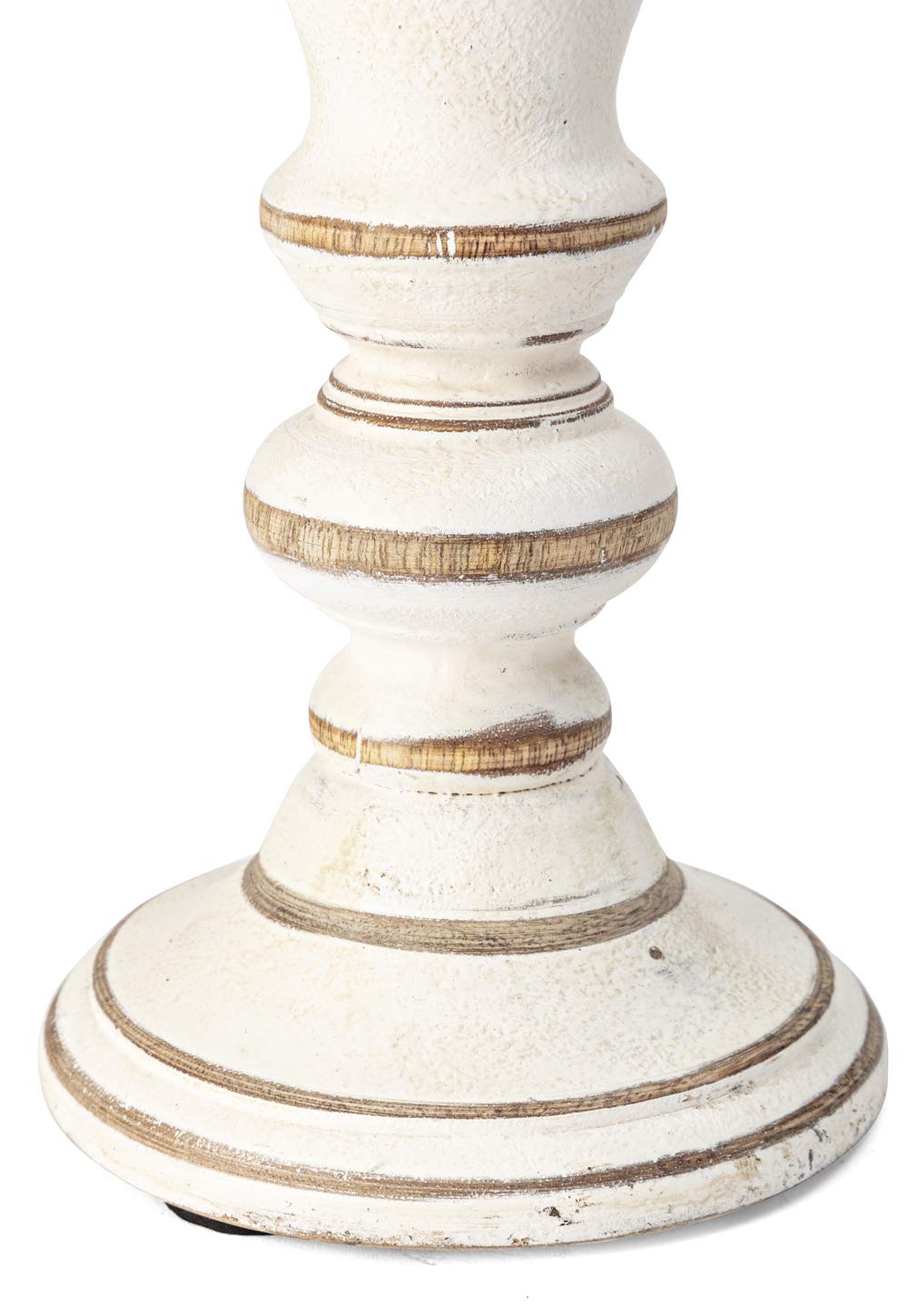 IMAX 5544-5 Set of 5 Mango Wood & Iron Distressed Candle Holders - 3 Inch Pillar Candle Stands - Rustic Home Decor for Dining Table, Wedding Centerpiece & Farmhouse Decor