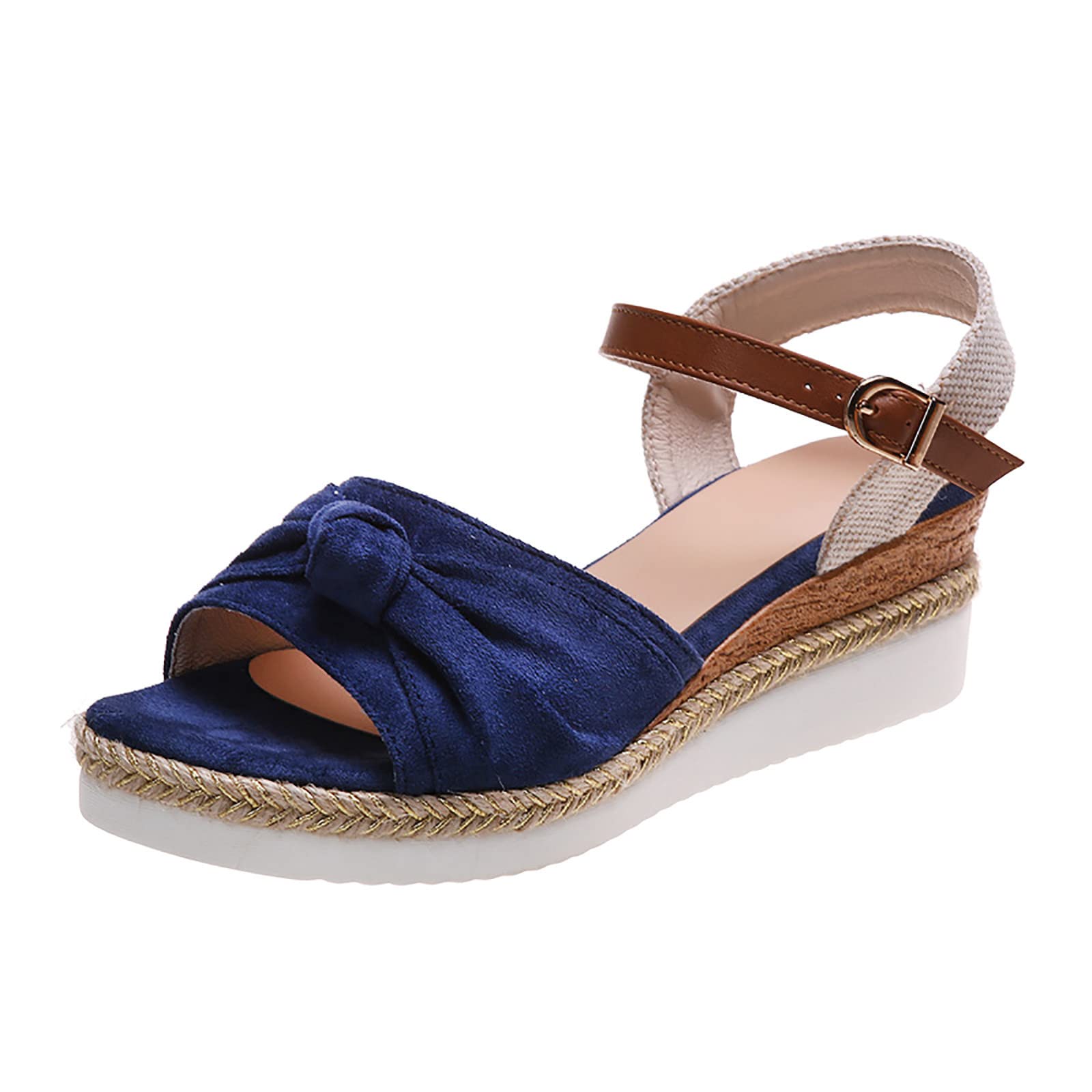 Women's Casual Peep Toe Wedge Sandals - Classic Fit Comfortable Summer Shoes for Ladies | Perfect for Beach, Vacation, and Everyday Wear