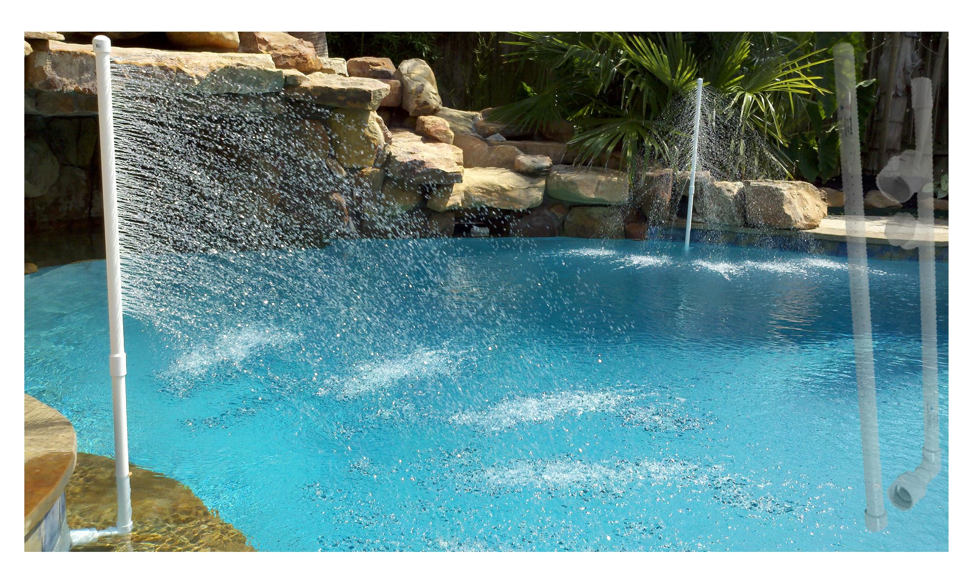 Pool Cooler for Above Ground & Inground Pools - DIY Installation Kit Lowers Water Temperature by 8-10°F - Energy-Free Cooling System for Hot Summer Days (Perfect for Backyard Parties, Family Gatherings & Relaxation)