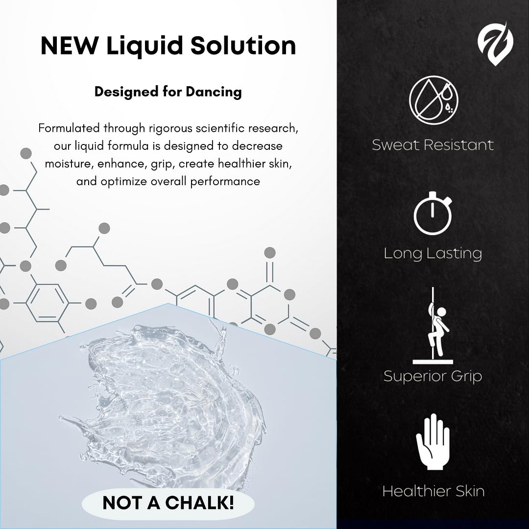 **Liquid Chalk for Weightlifting & Rock Climbing - Sweat-Resistant, Long-Lasting Grip Enhancer for Gym, Gymnastics & Dance - Perfect for Intense Workouts & Performance Training**    *(Package May Vary)*
