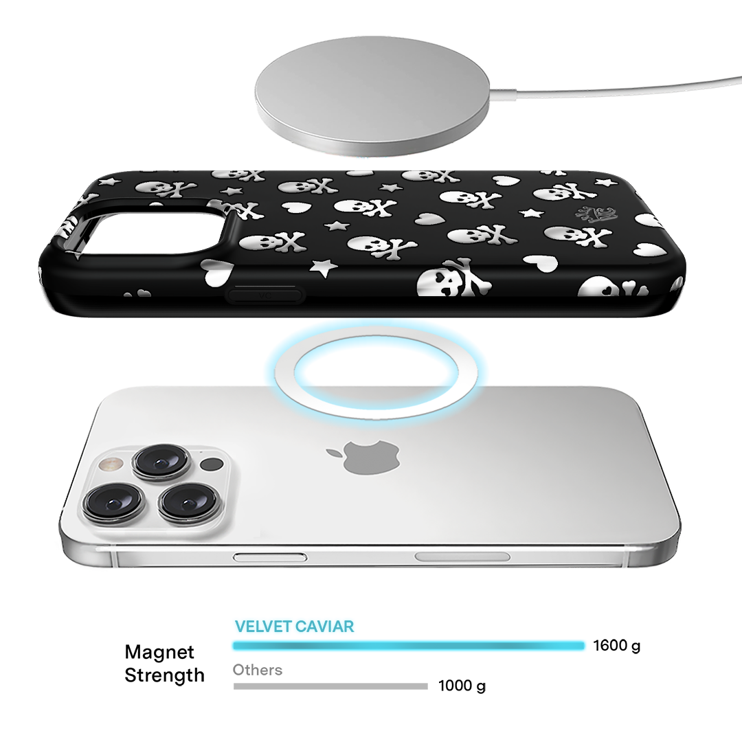 Stylish Chrome Skulls iPhone Case - Trendy Protective Cover for iPhone [Model] - Perfect for Everyday Use, Parties & Gifts