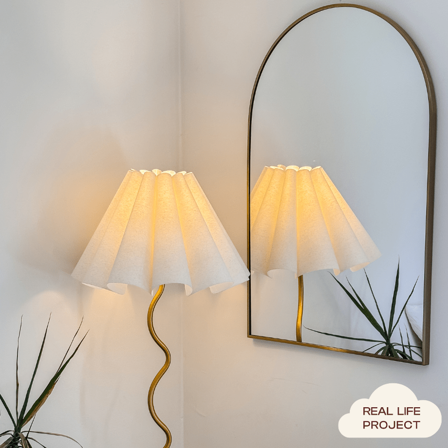 Brass Arch Mirror - Elegant Brushed Brass Wall Mirror for Bathroom, Bedroom, or Entryway Decor