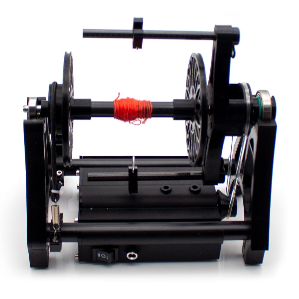 iDili AC 100-240V 1800rpm Electric Wool Spinning Wheel with Foot Pedal - Mini Cotton Silk Fiber Spinning Machine for Home Crafting, DIY Yarn Making & Hand Spinning Projects