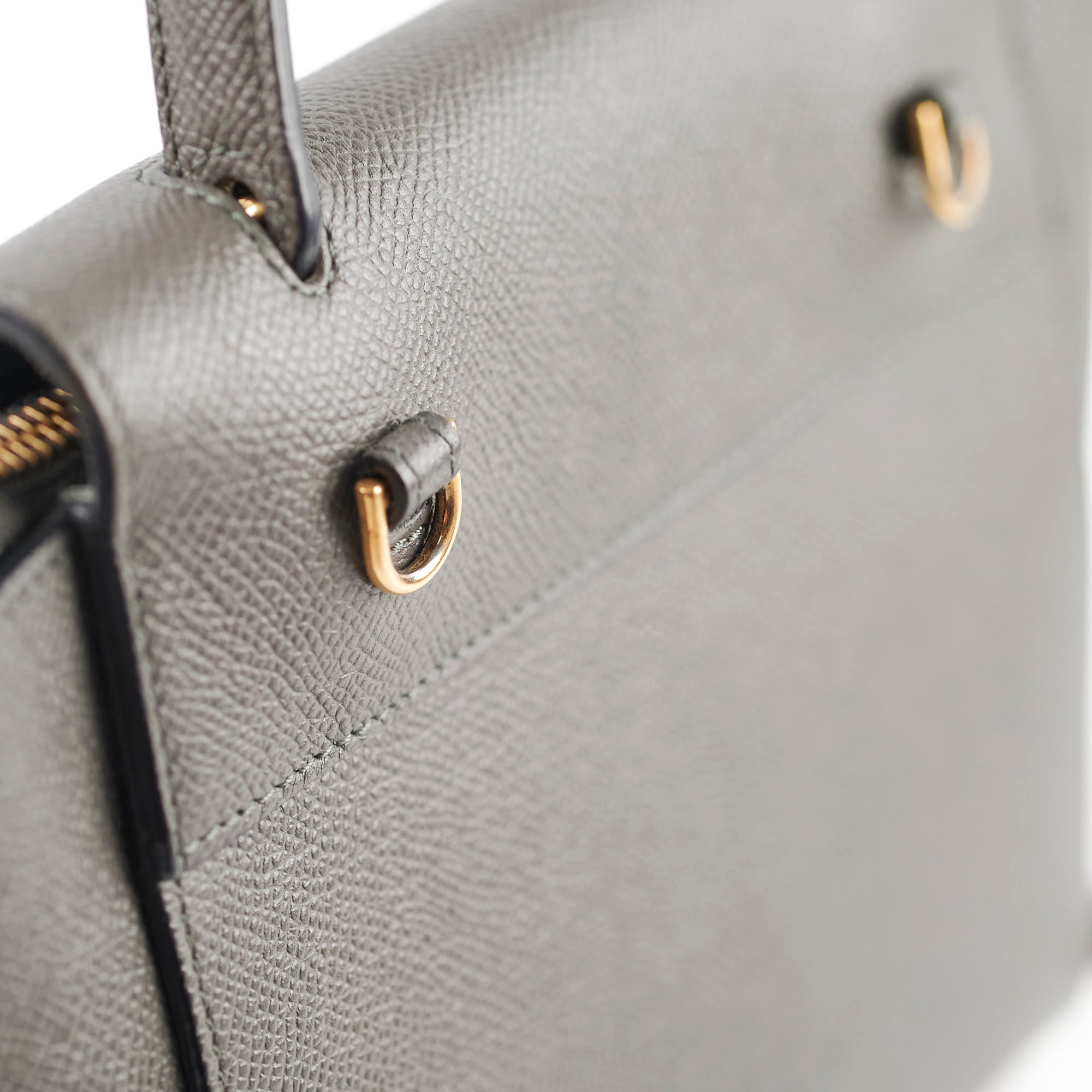 Celine Nano Grained Calfskin Belt Bag in Dark Grey - Stylish Crossbody Purse for Women, Perfect for Everyday Use, Travel & Night Out