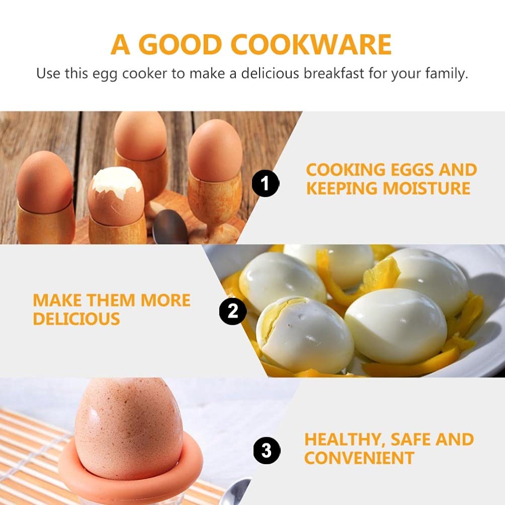 Hemoton 7-Egg Electric Egg Cooker - Rapid Boiling, Auto Shut Off, Easy-to-Use Egg Steamer for Perfect Soft/Medium/Hard Boiled Eggs - Ideal for Home Kitchen, Breakfast Meal Prep & Healthy Cooking (US Plug)