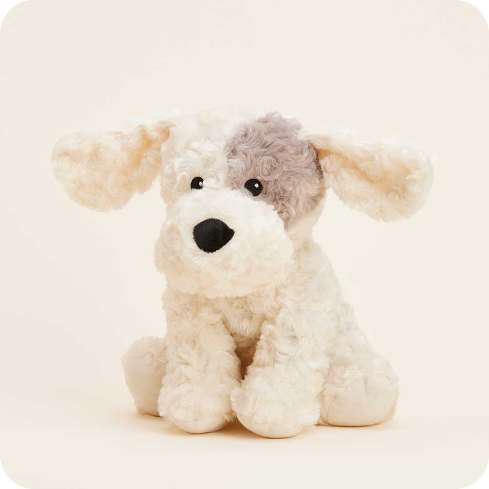 Patch Curly Dog Warmies - Cozy & Adorable Plush Heating Pad for Pets - Perfect for Cold Weather & Anxiety Relief