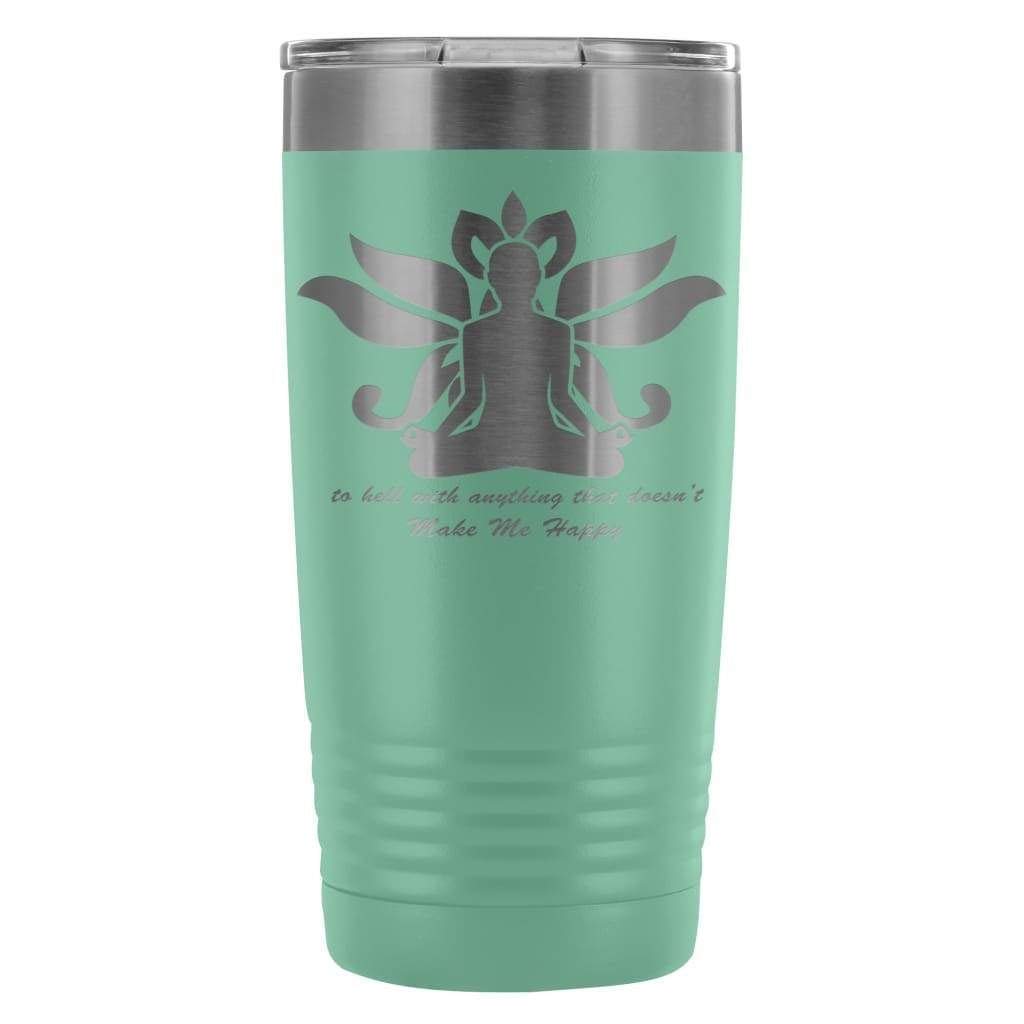 ODDITEES 20oz Stainless Steel Yoga Lotus Tumbler with Laser Etched 