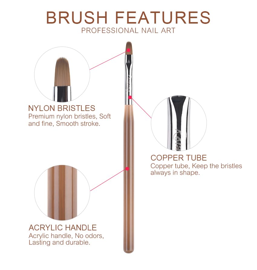 9pcs Professional Nail Art Brush Set - Dotting Tools, Gel & Polish Brushes for 3D Nail Art Designs - Perfect for Manicure, Salon & Home Nail Art DIY Projects