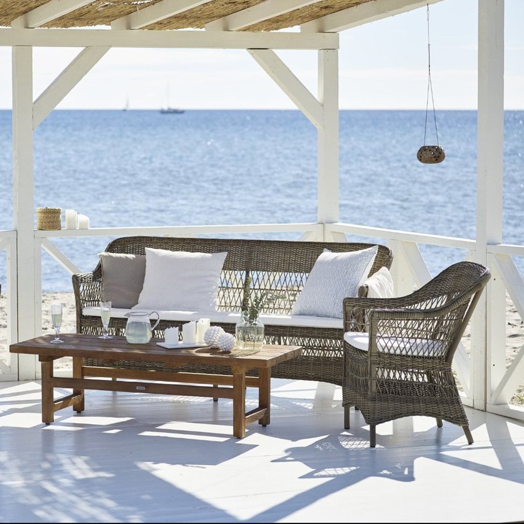 Charlot Outdoor 3-Seater Patio Sofa Set - Waterproof Wicker Furniture for Garden, Poolside & Backyard Relaxation